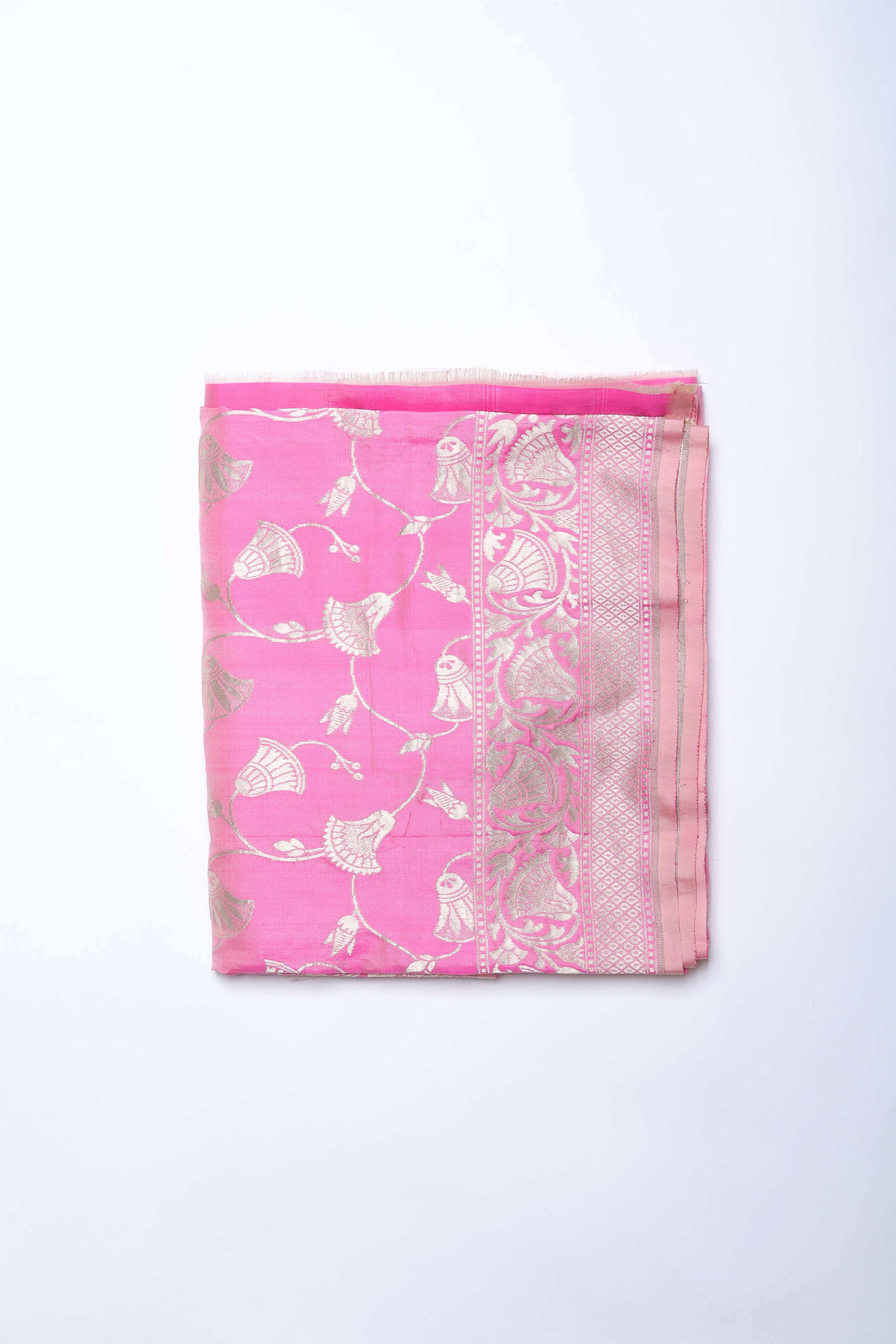 Pink and Gold Banarasi Dupatta