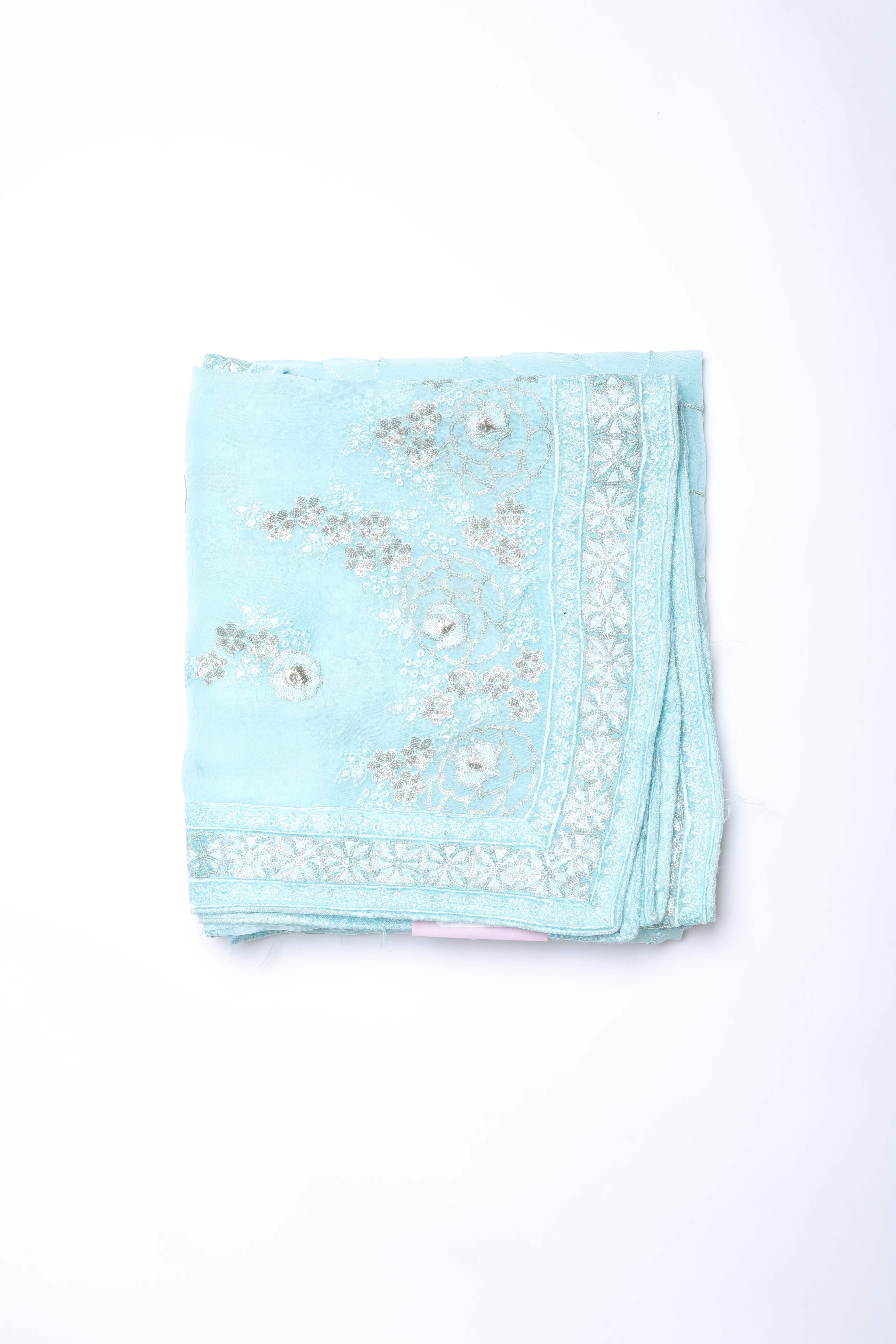 Mint Embroidered Dupatta