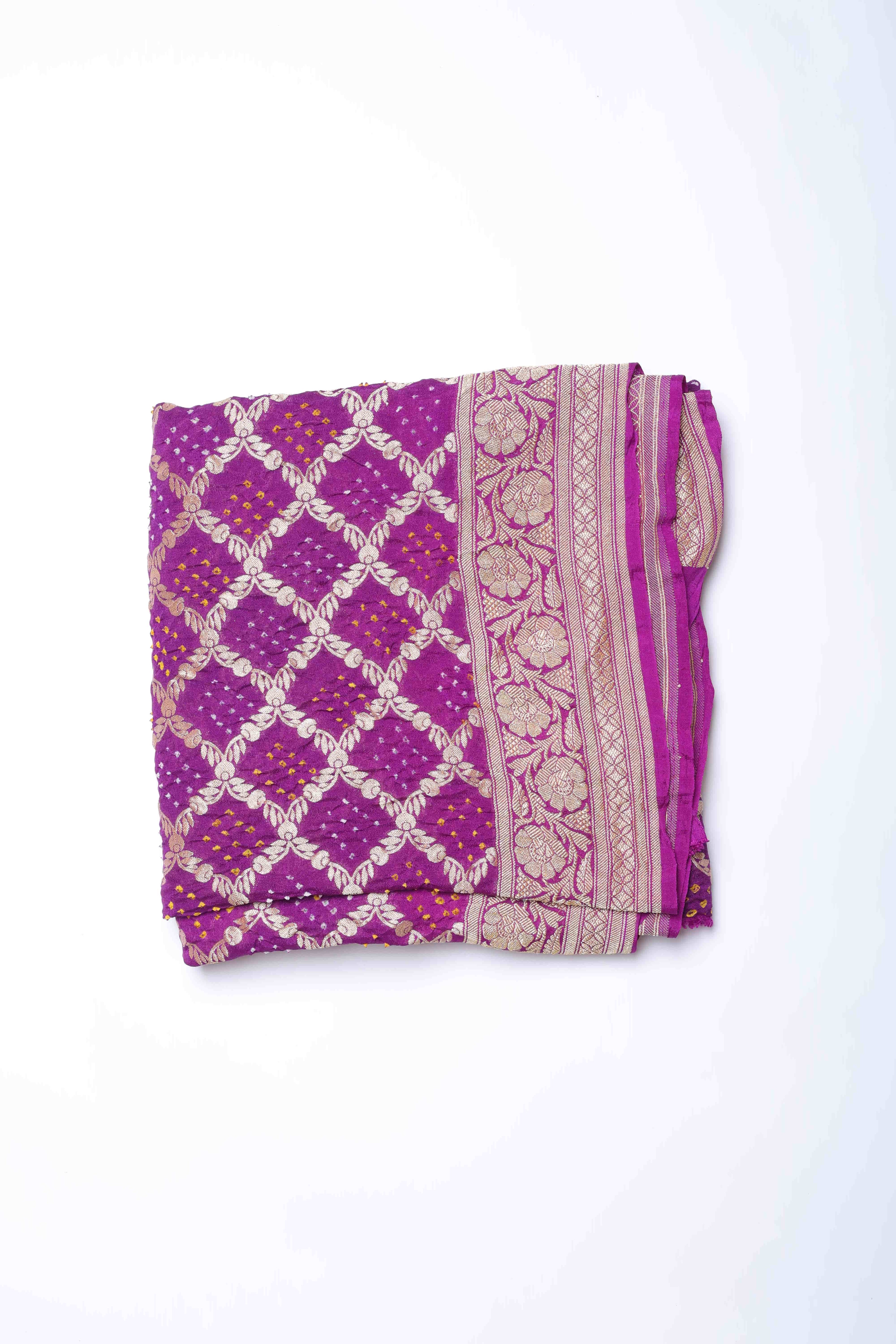 Magenta Embroidered Dupatta