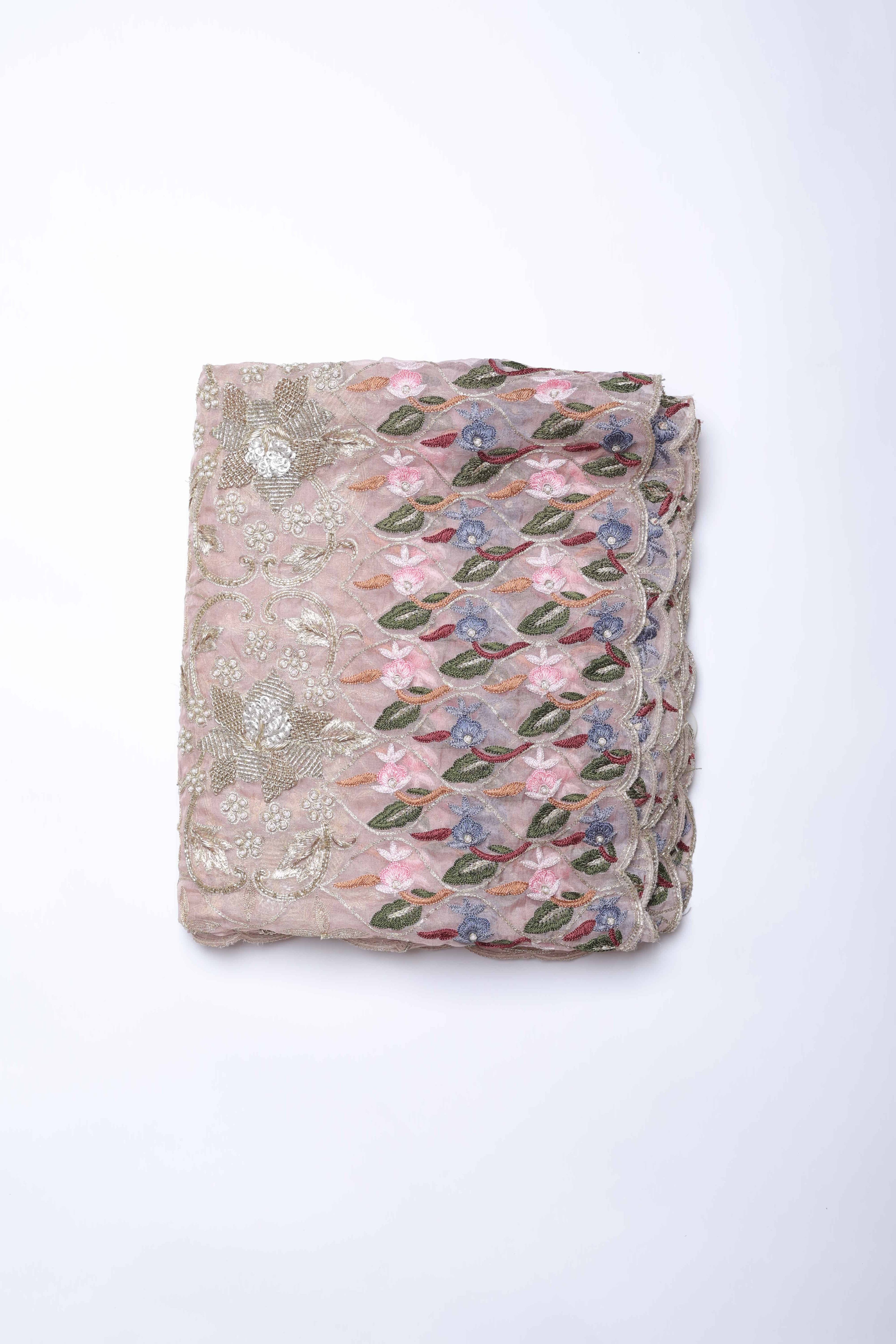 Ivory Embroidered Anarkali Set