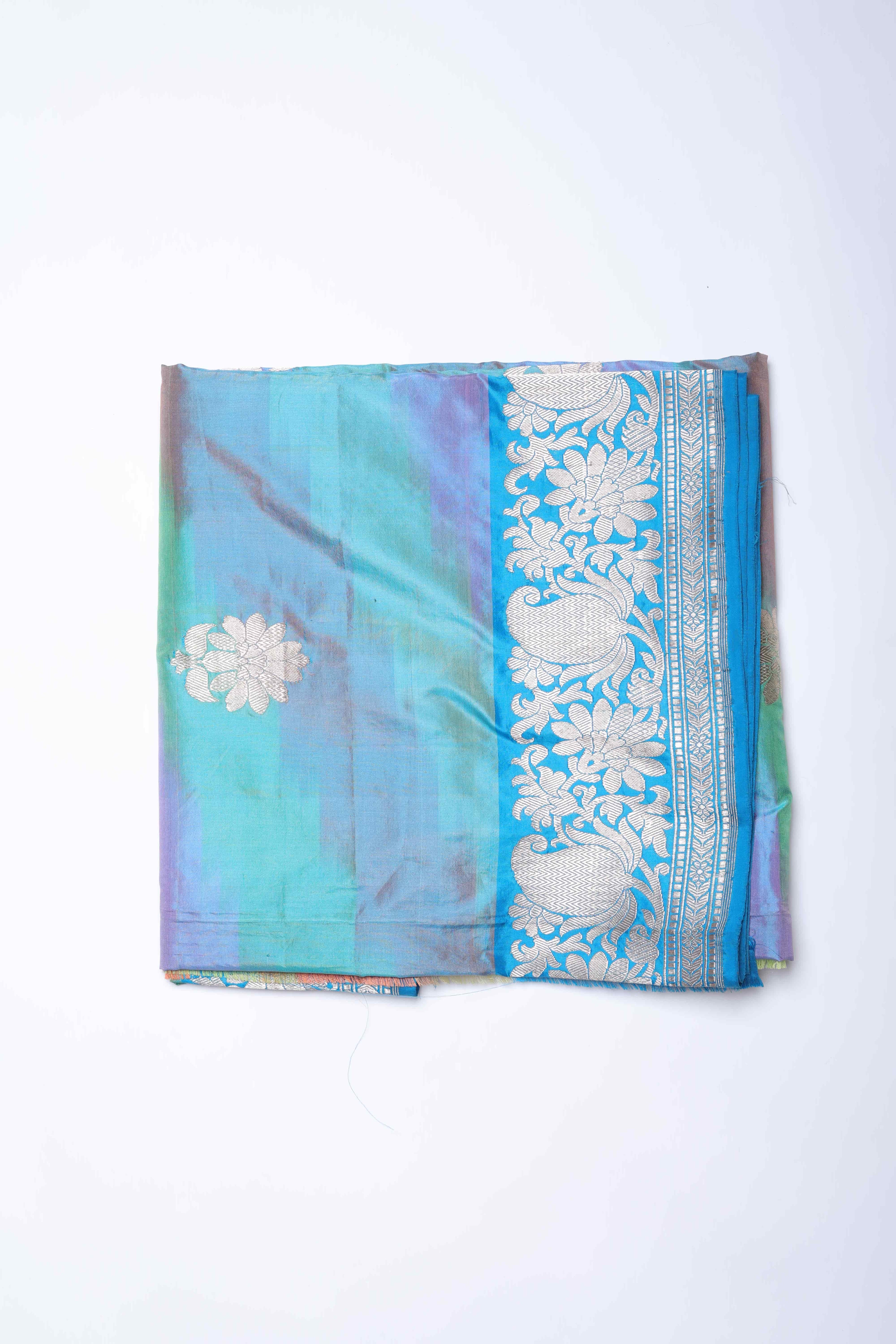 Aqua Blue Banarasi Dupatta