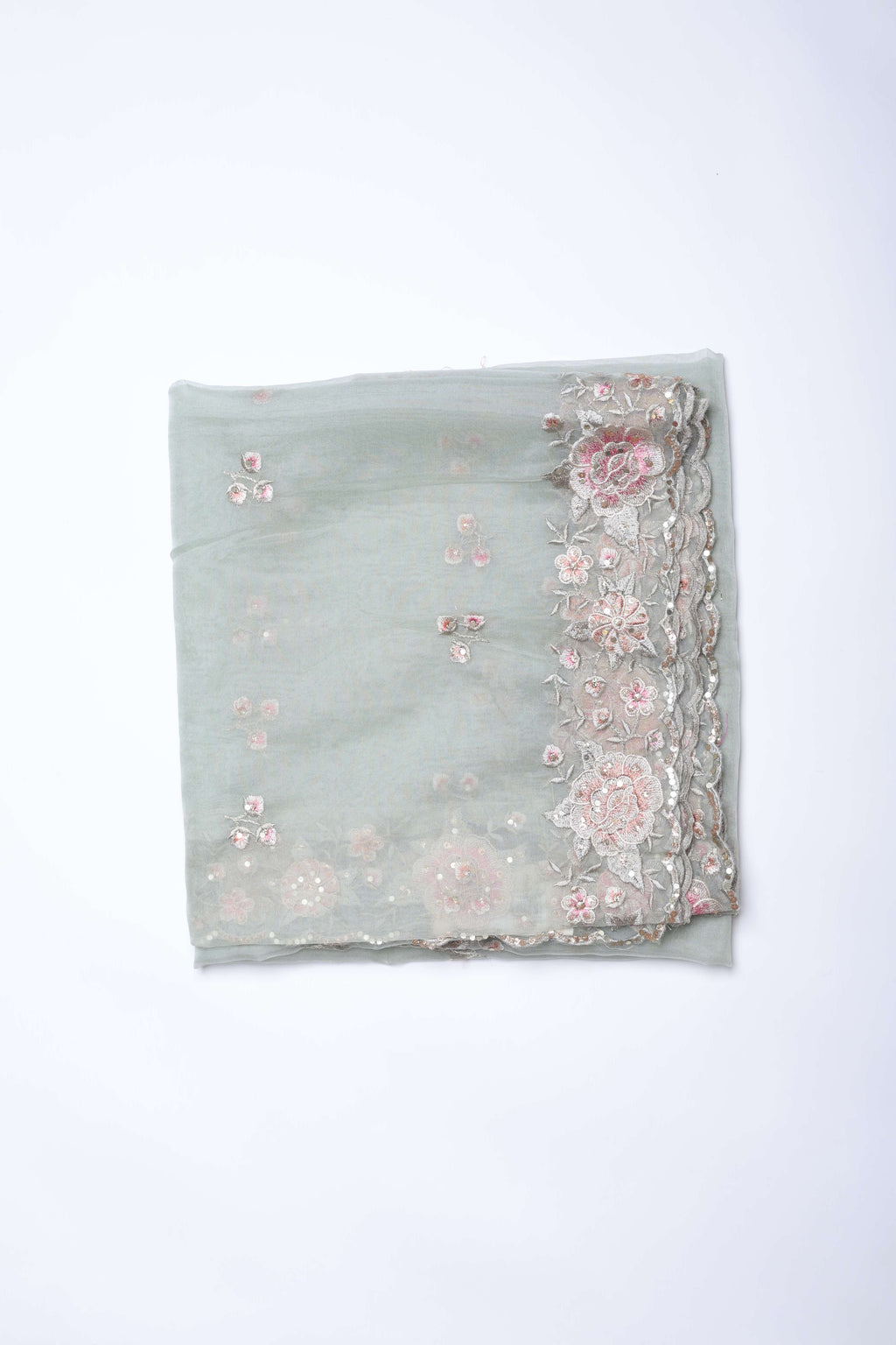 Mint Green Embroidered Jacket Set