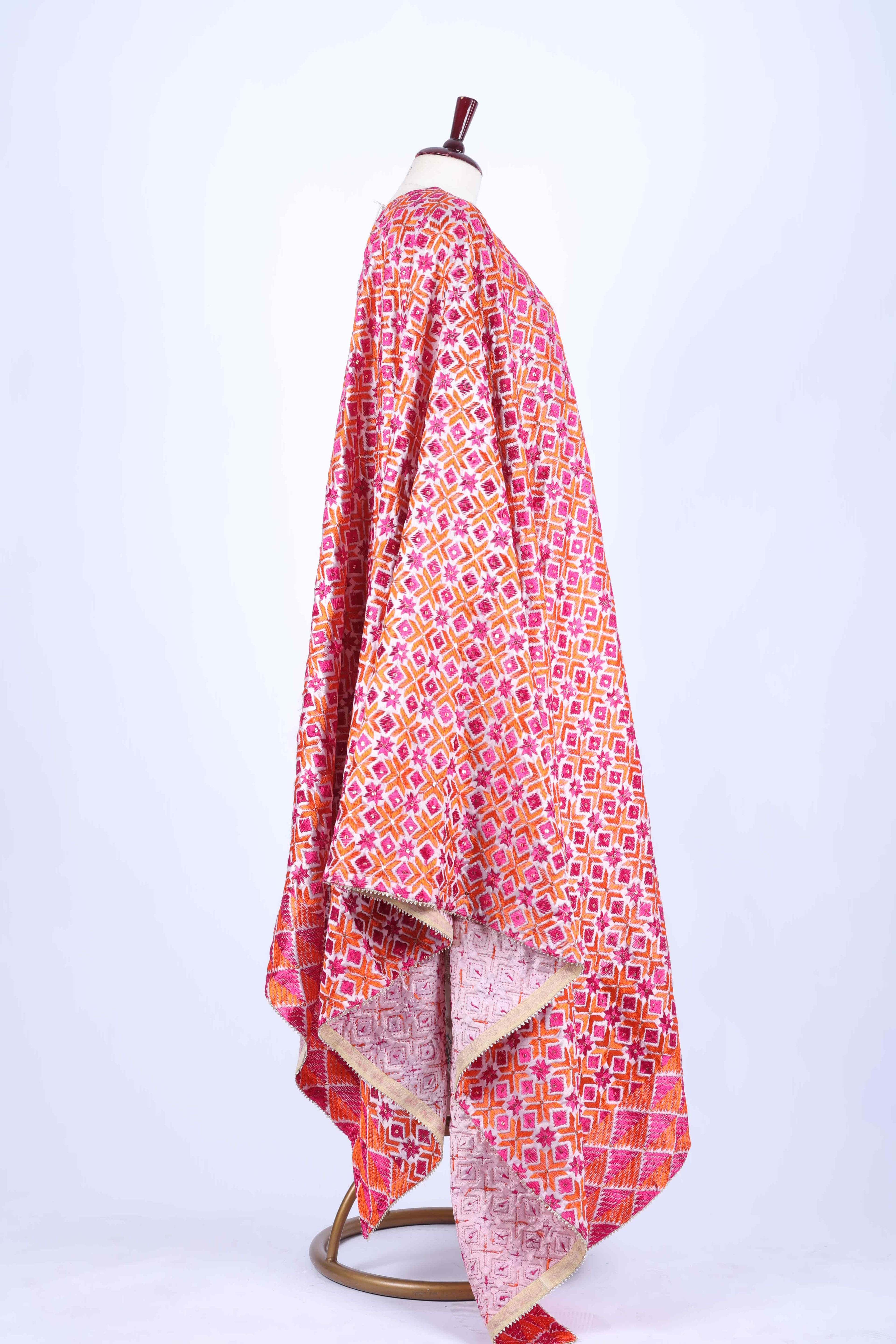 Ivory Floral Anarkali Set