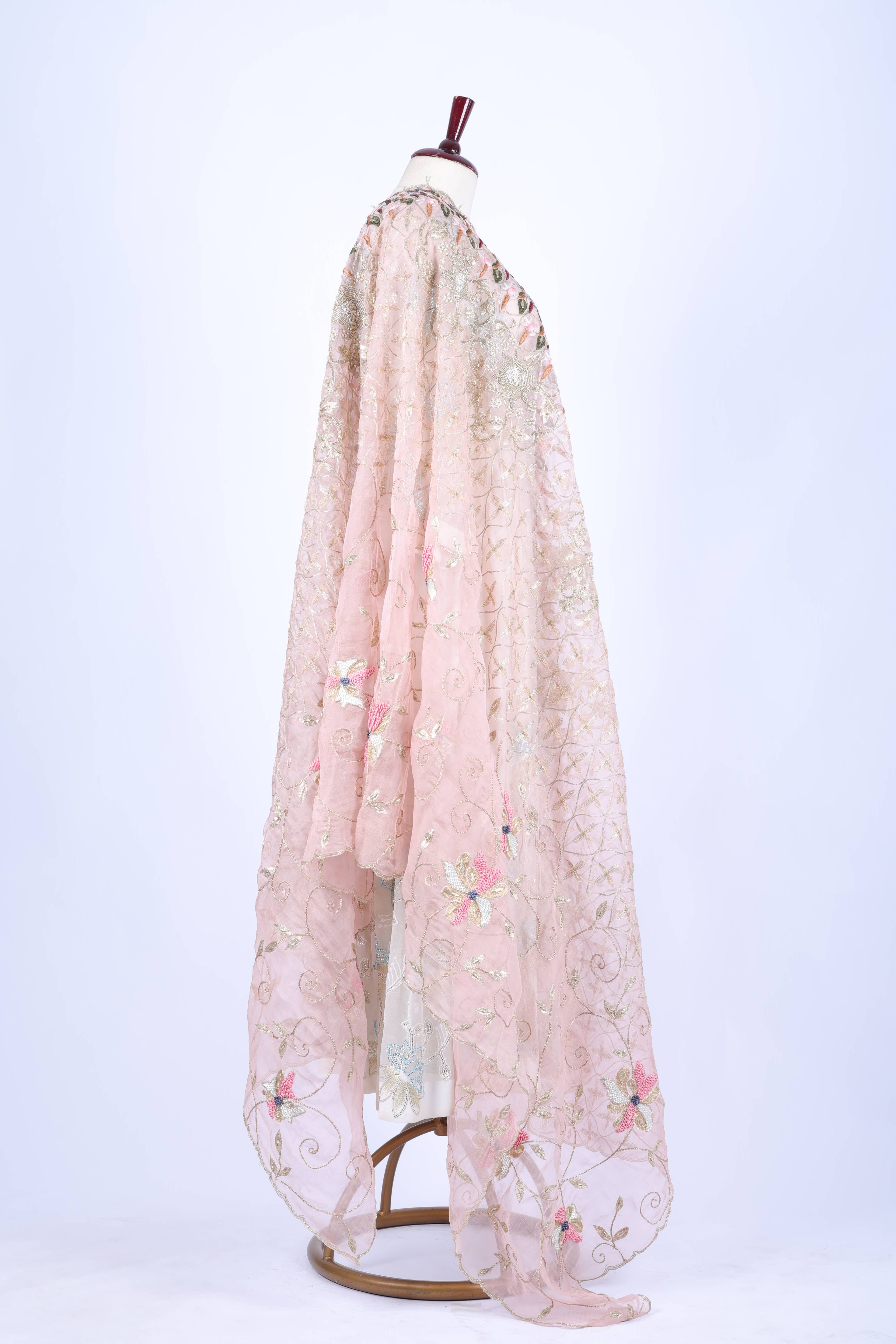 Ivory Embroidered Anarkali Set