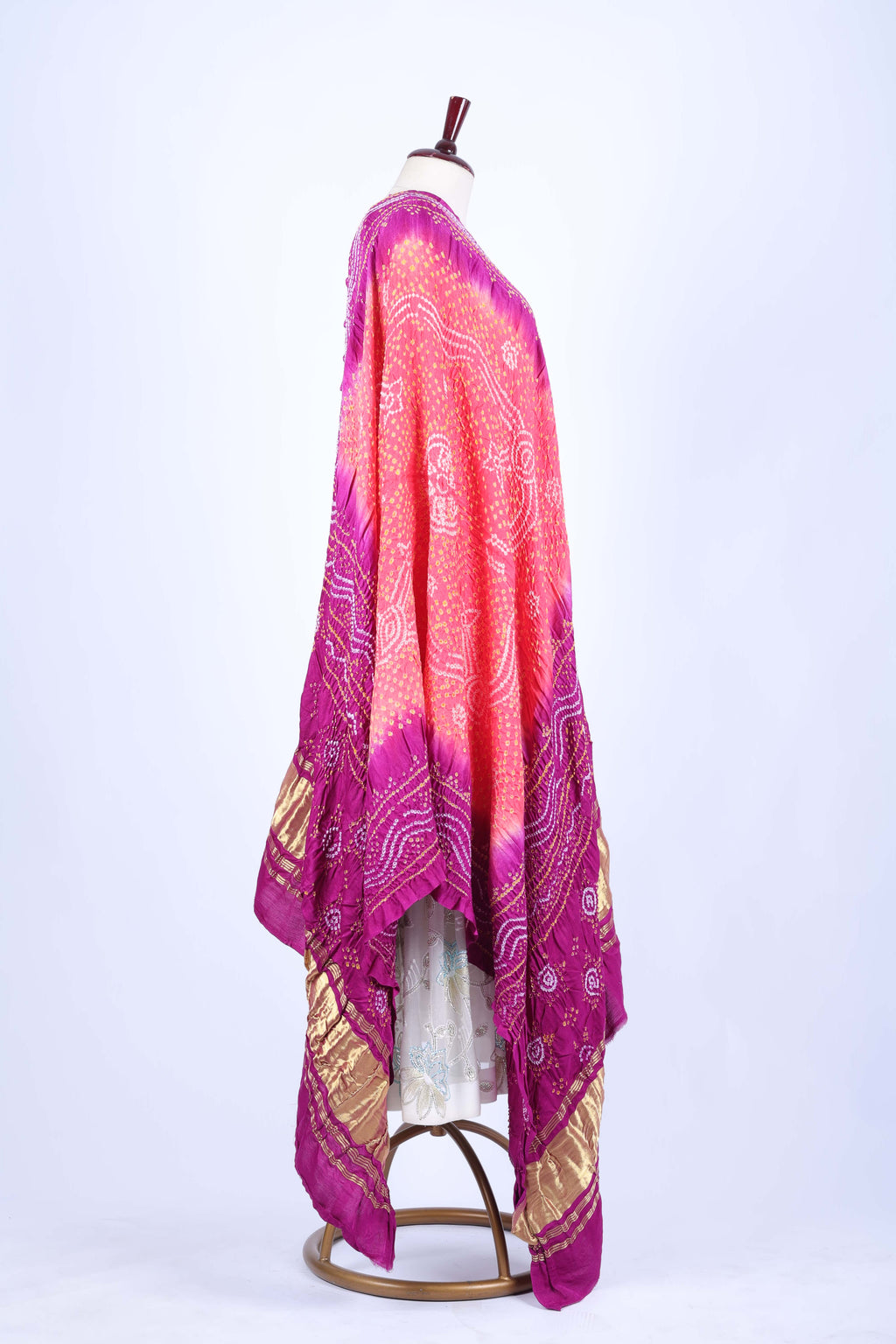 Magenta Bandhani Dupatta