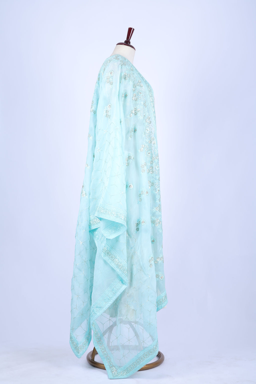 Mint Embroidered Dupatta