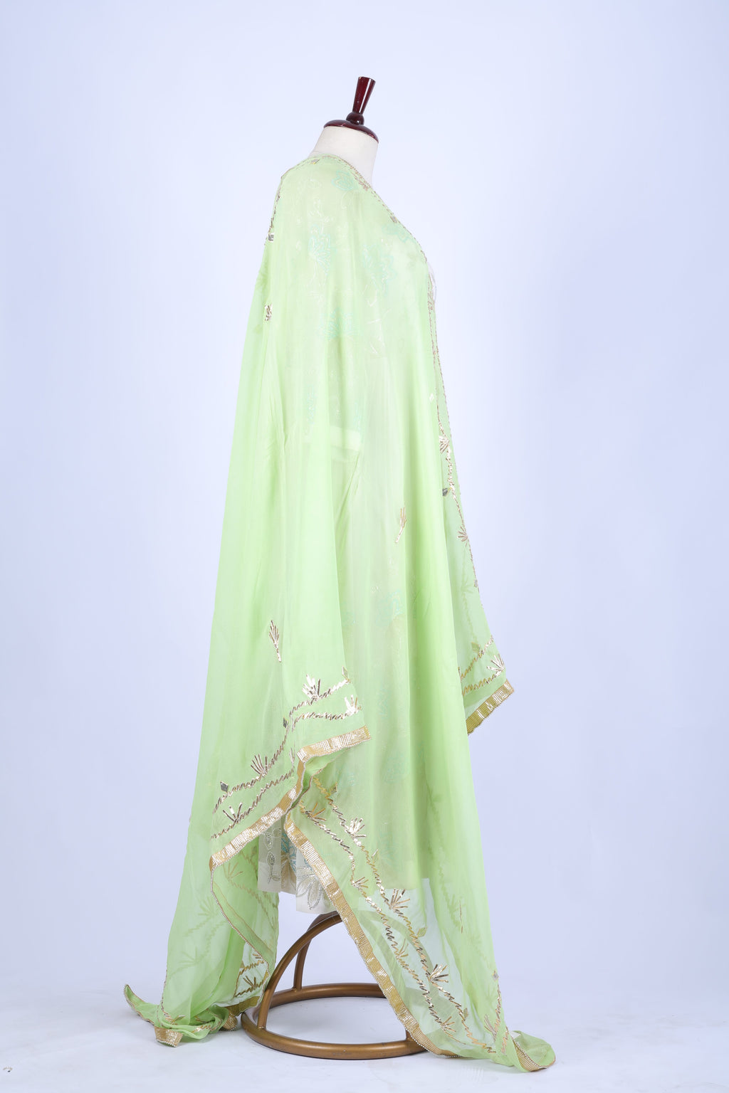 Mint Green Embroidered Dupatta