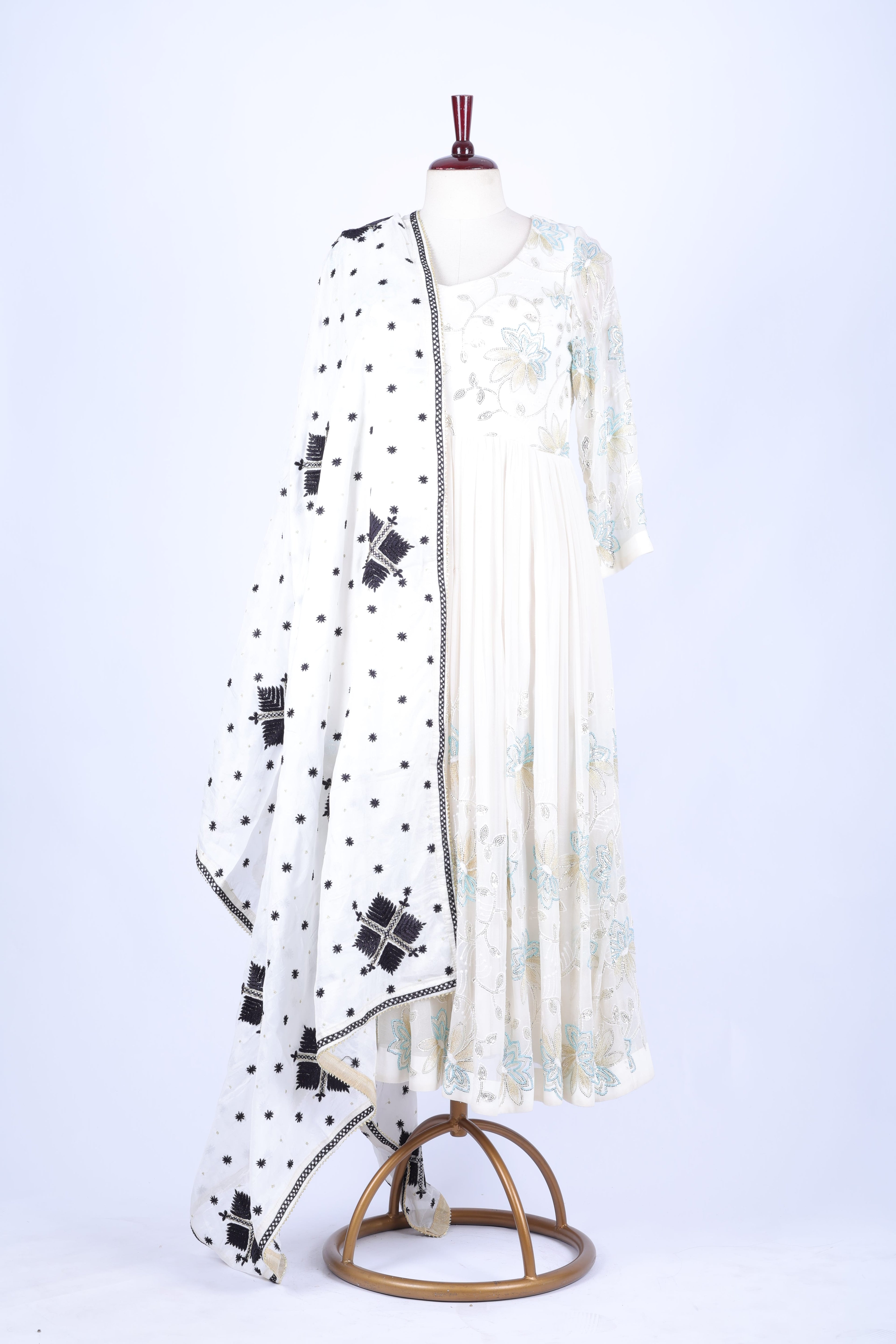 Black Embroidered Dupatta