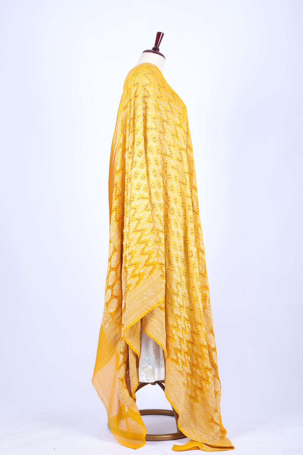 Sunshine Yellow Embroidered Dupatta