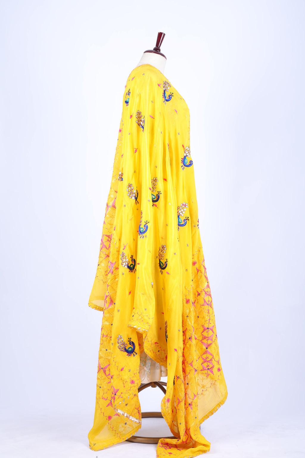 Mustard Yellow Embroidered Dupatta