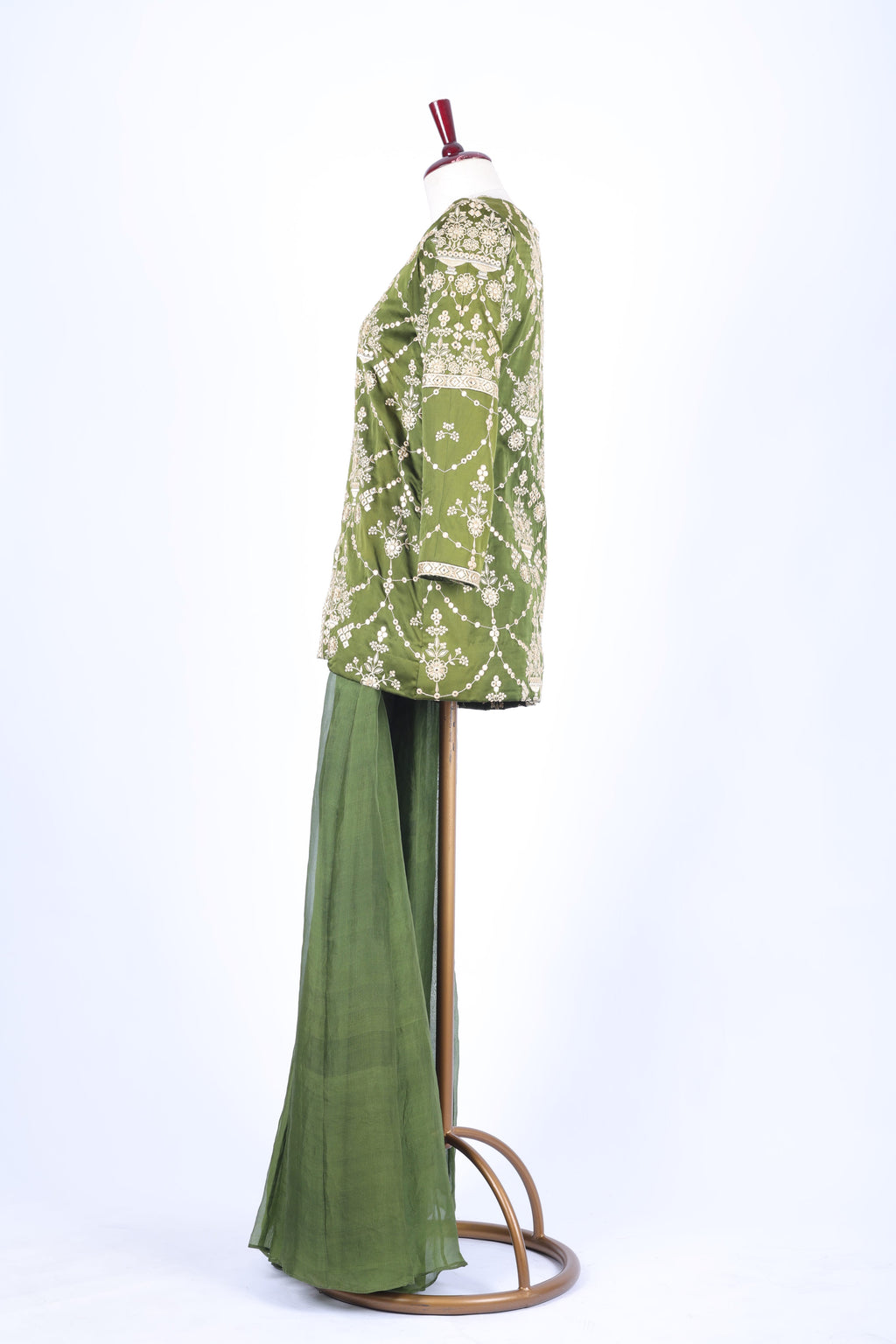 Olive Green Jacket Set