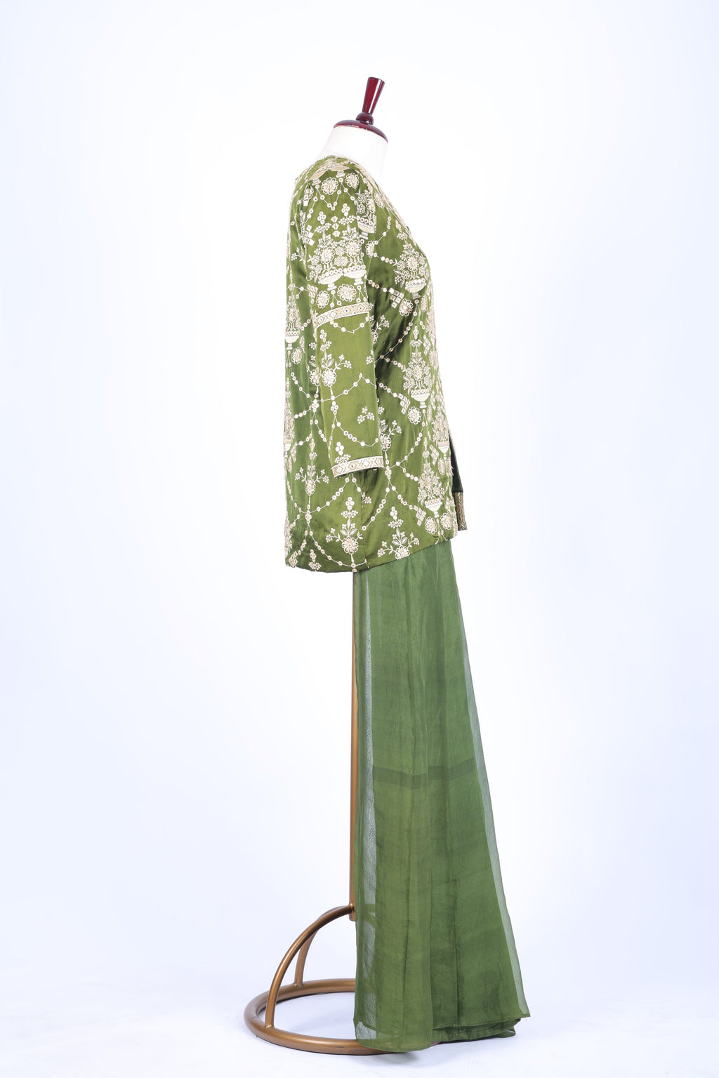 Olive Green Jacket Set