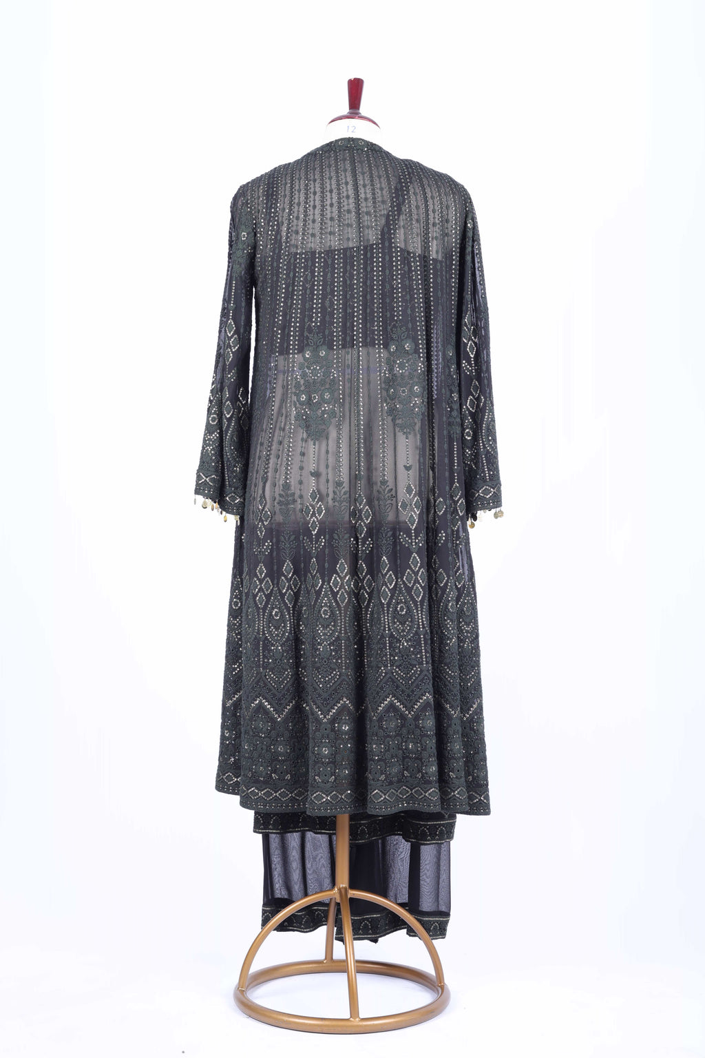 Black Printed Jacket Set