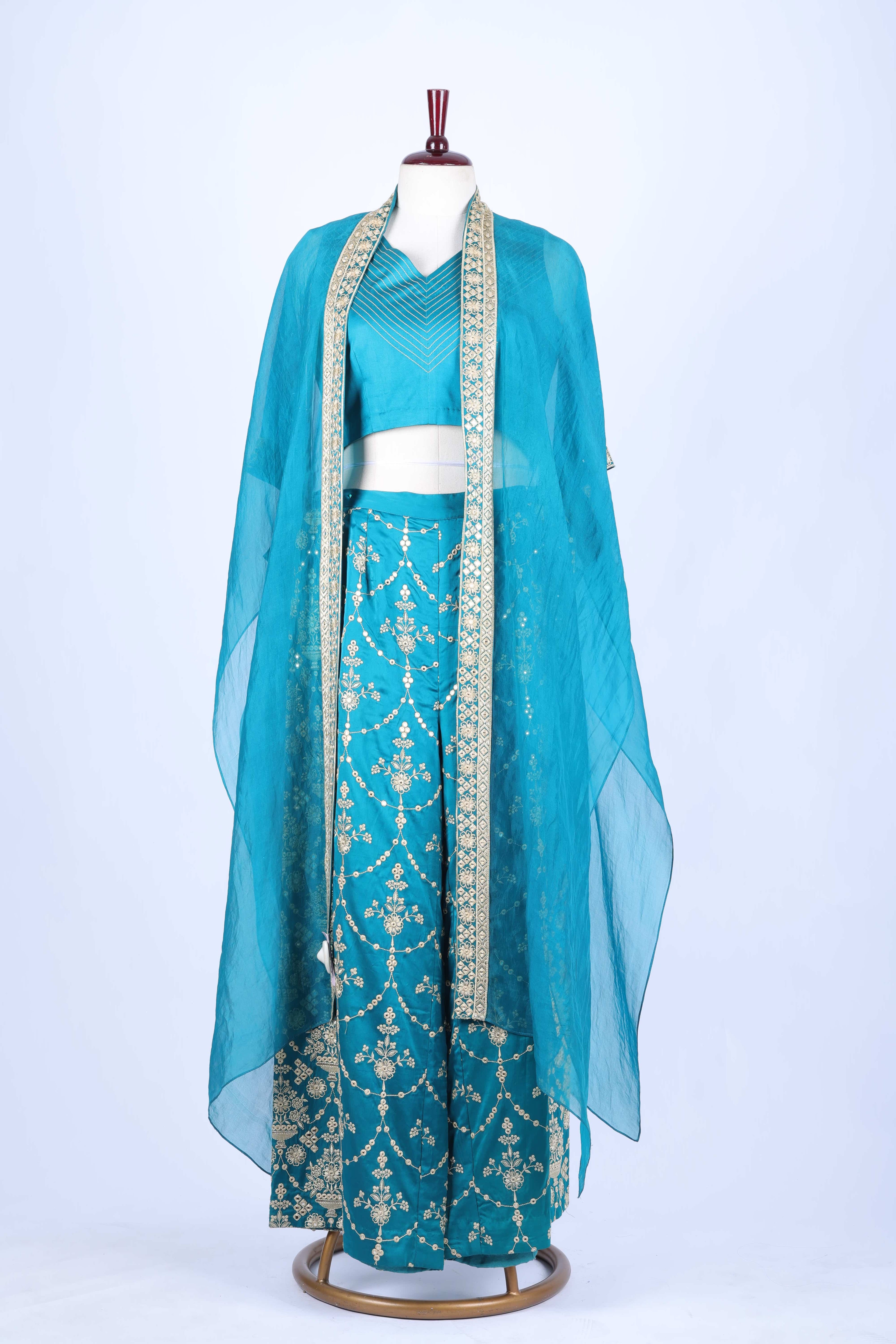 Teal Blue Jacket Set