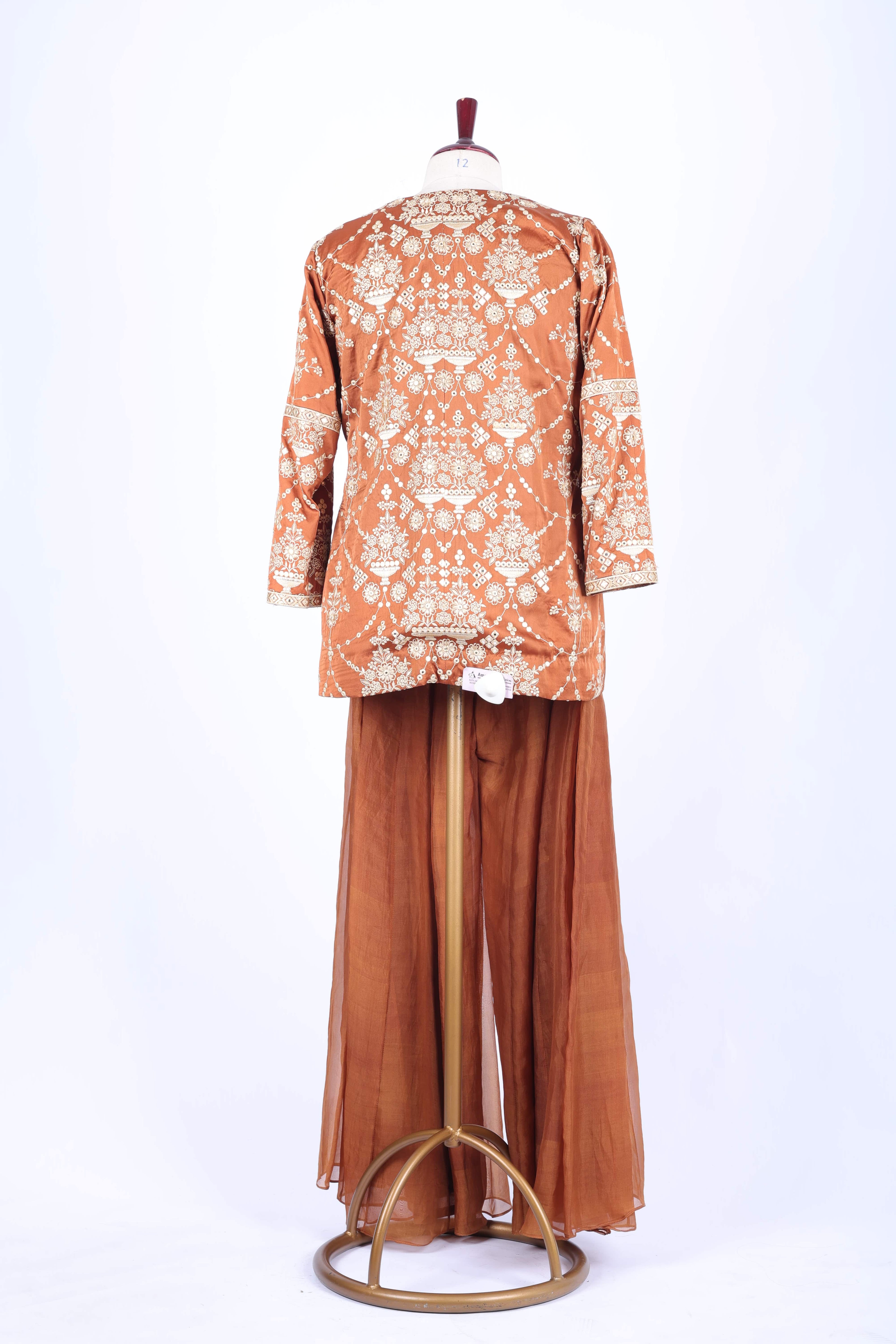 Rust Brown Jacket Set