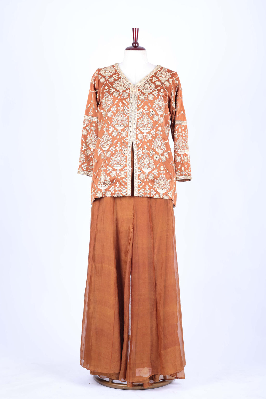 Rust Brown Jacket Set