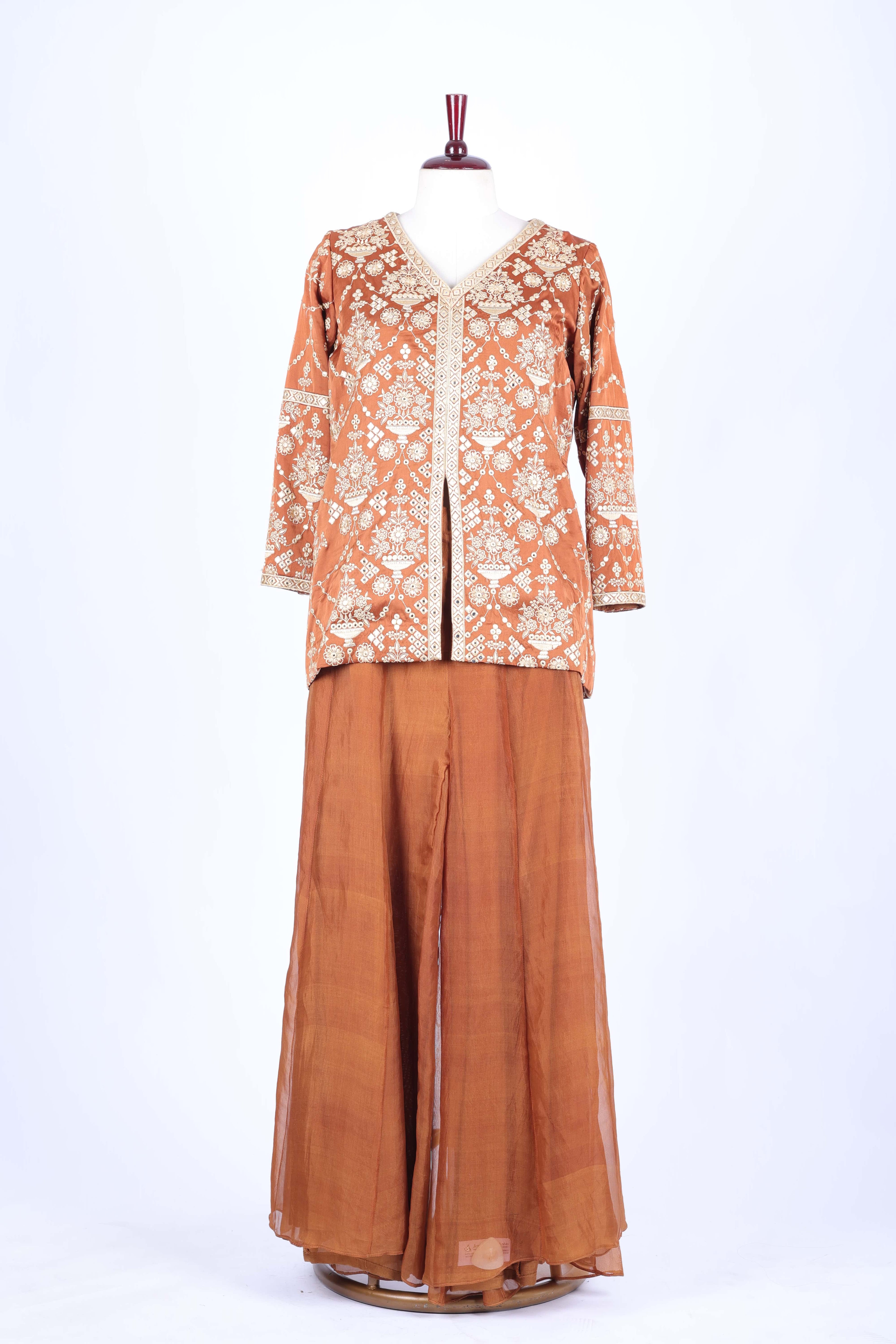 Rust Brown Jacket Set