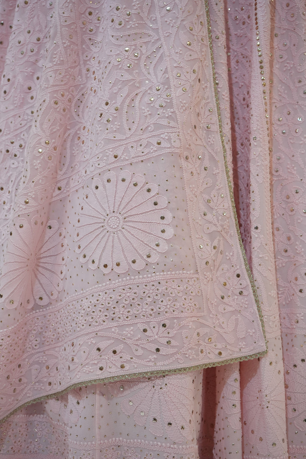 Blush Pink Chikankari Lehenga Set
