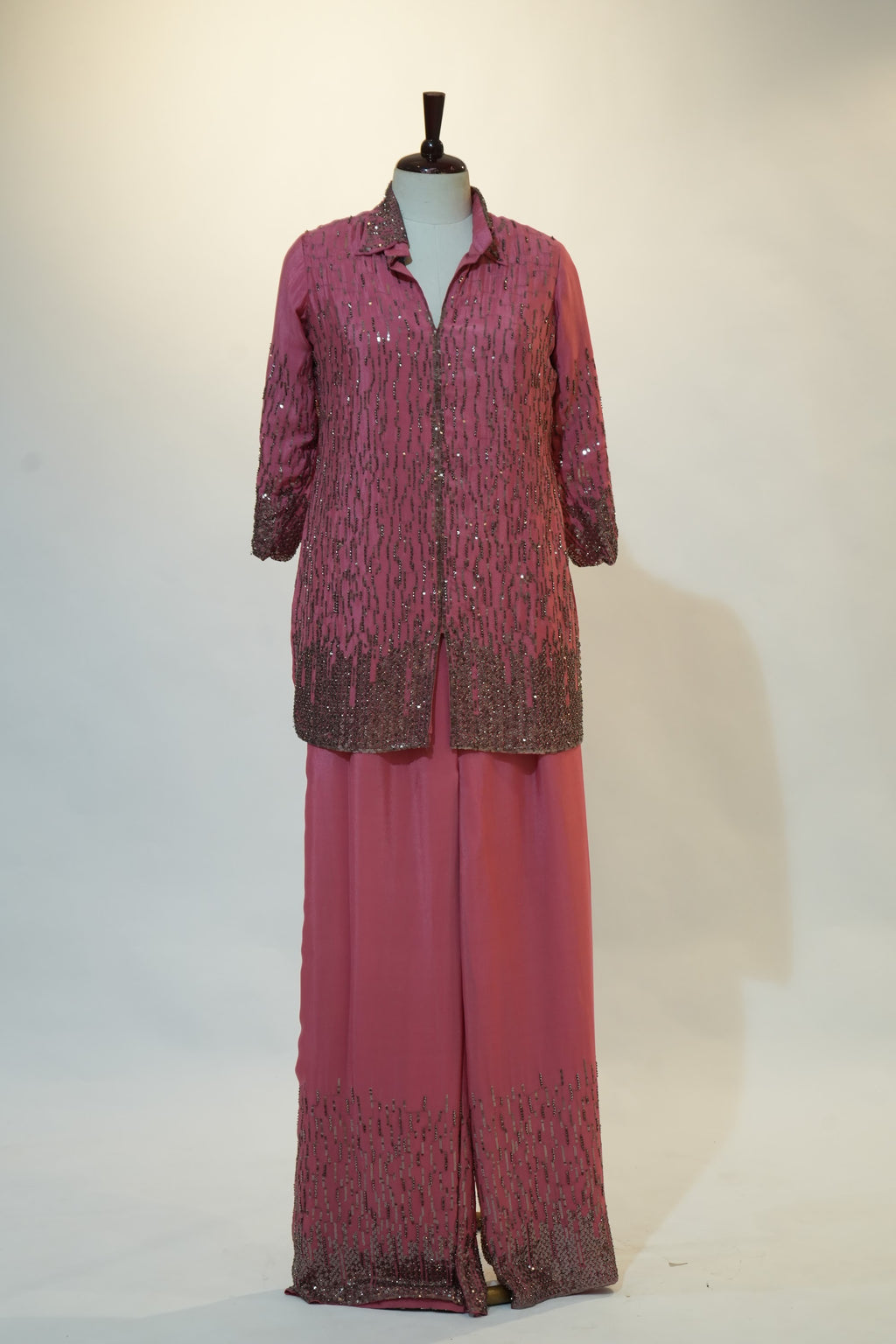 Dusty Rose Sequin Embellished Co-ord Set