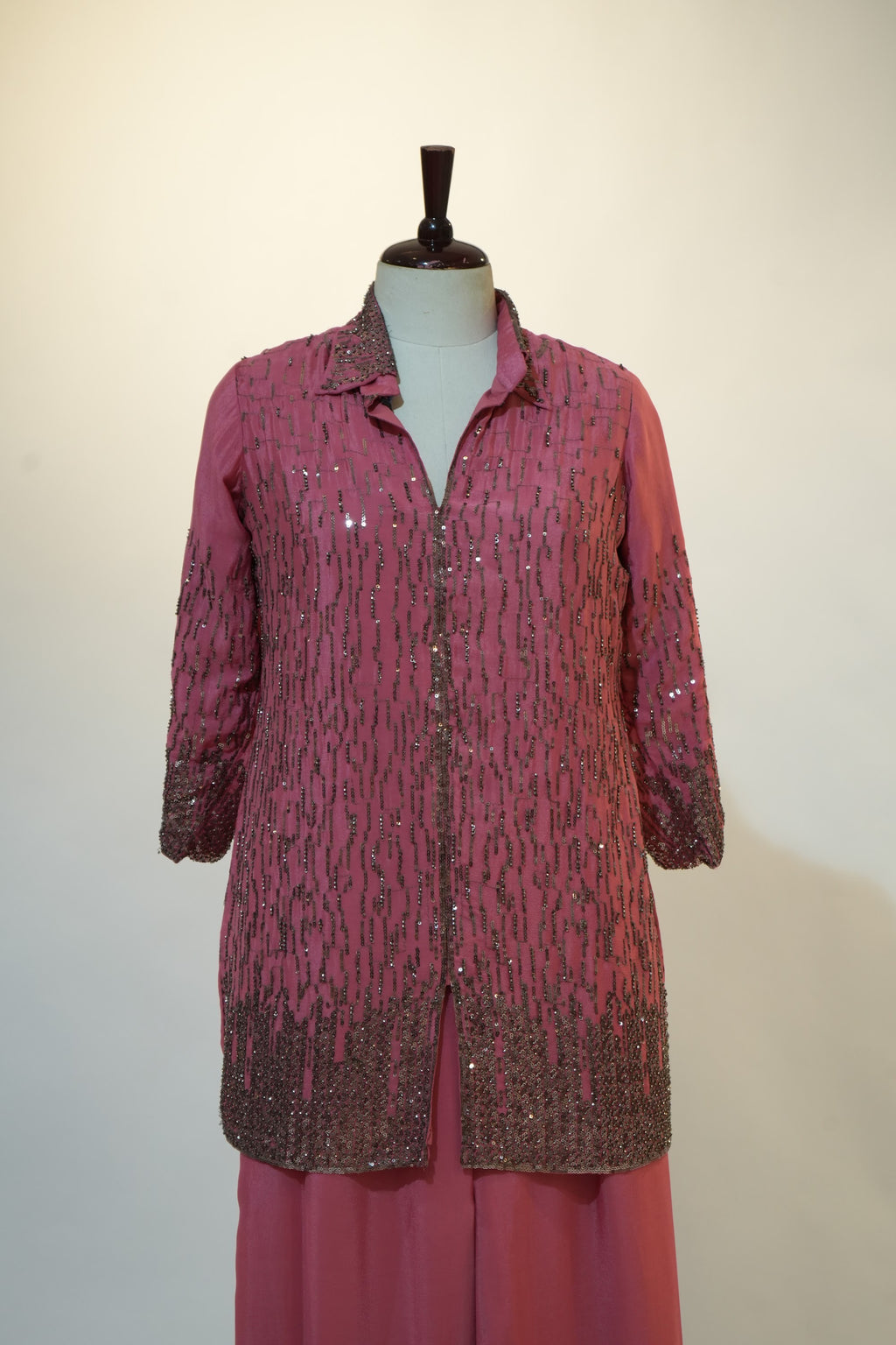 Dusty Rose Sequin Embellished Co-ord Set