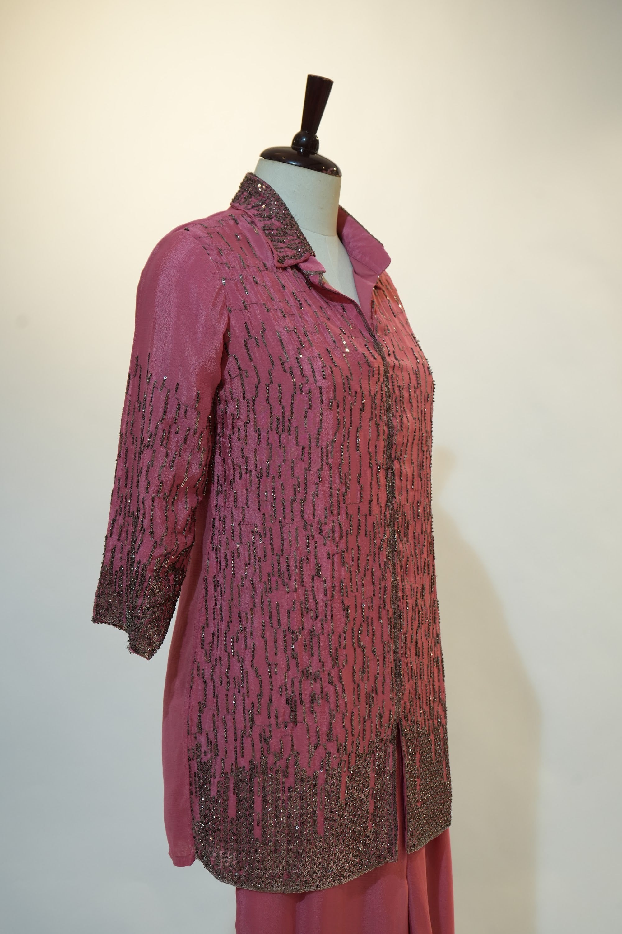 Dusty Rose Sequin Embellished Co-ord Set