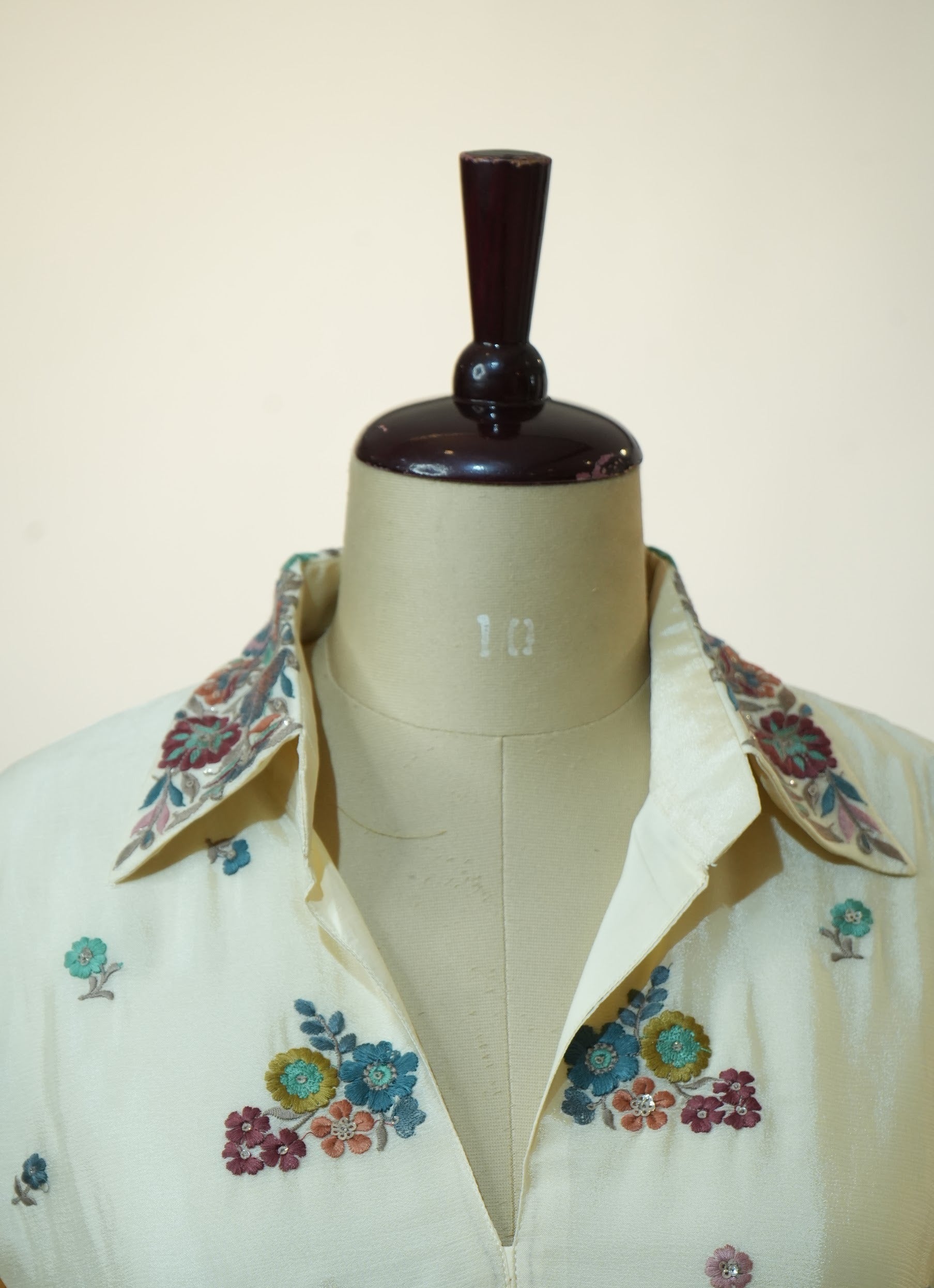 Ivory Multi-Floral Embroidered Co-ord Set