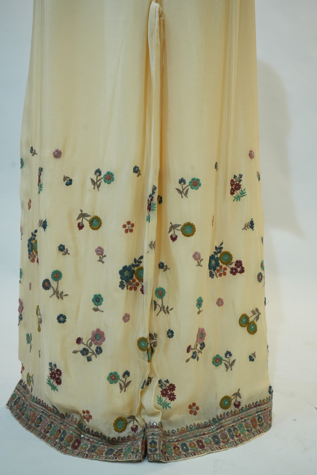 Ivory Multi-Floral Embroidered Co-ord Set