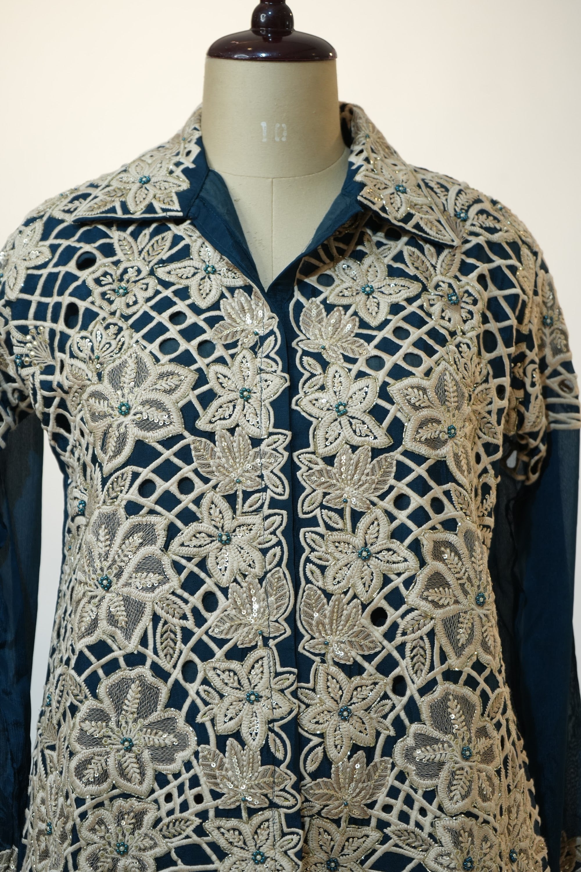 Teal Blue Crochet Lace Co-ord Set