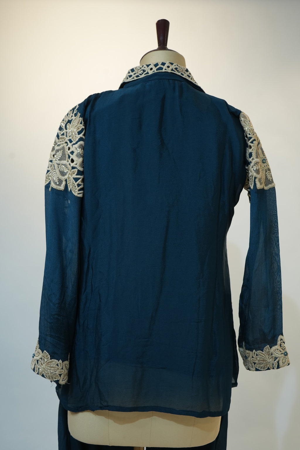 Teal Blue Crochet Lace Co-ord Set