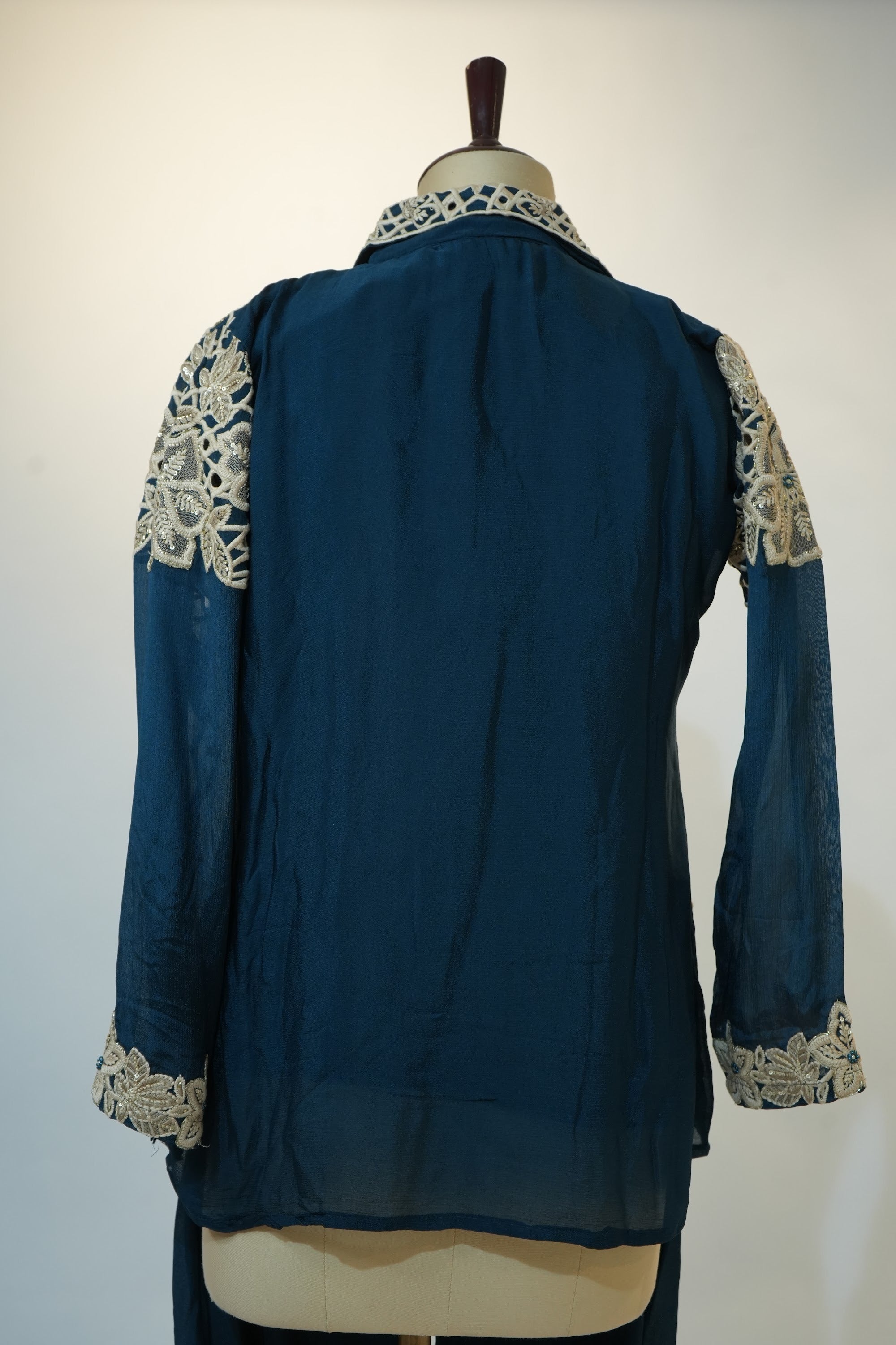 Teal Blue Crochet Lace Co-ord Set