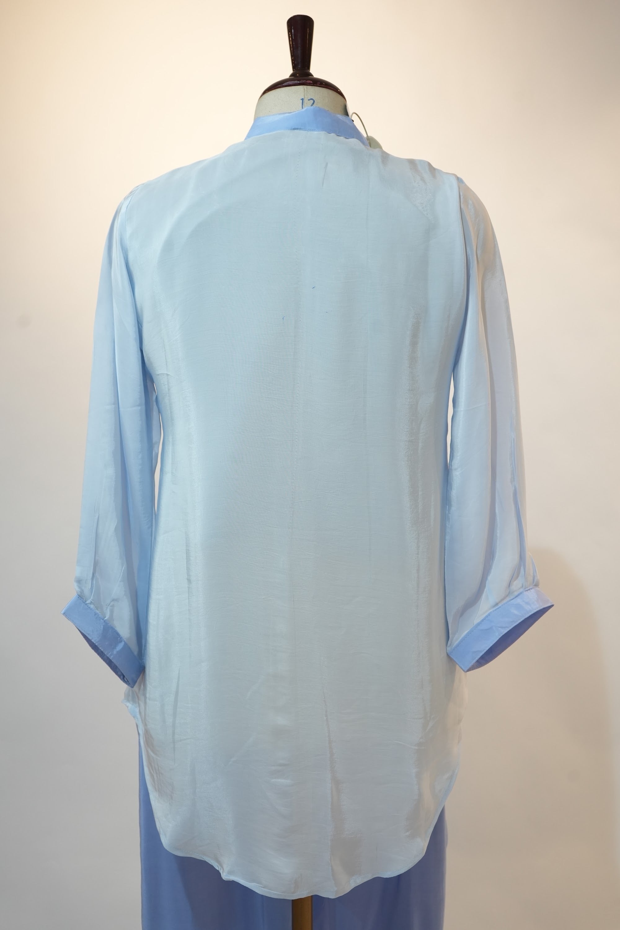 Powder Blue Peacock Embroidered Co-ord Set