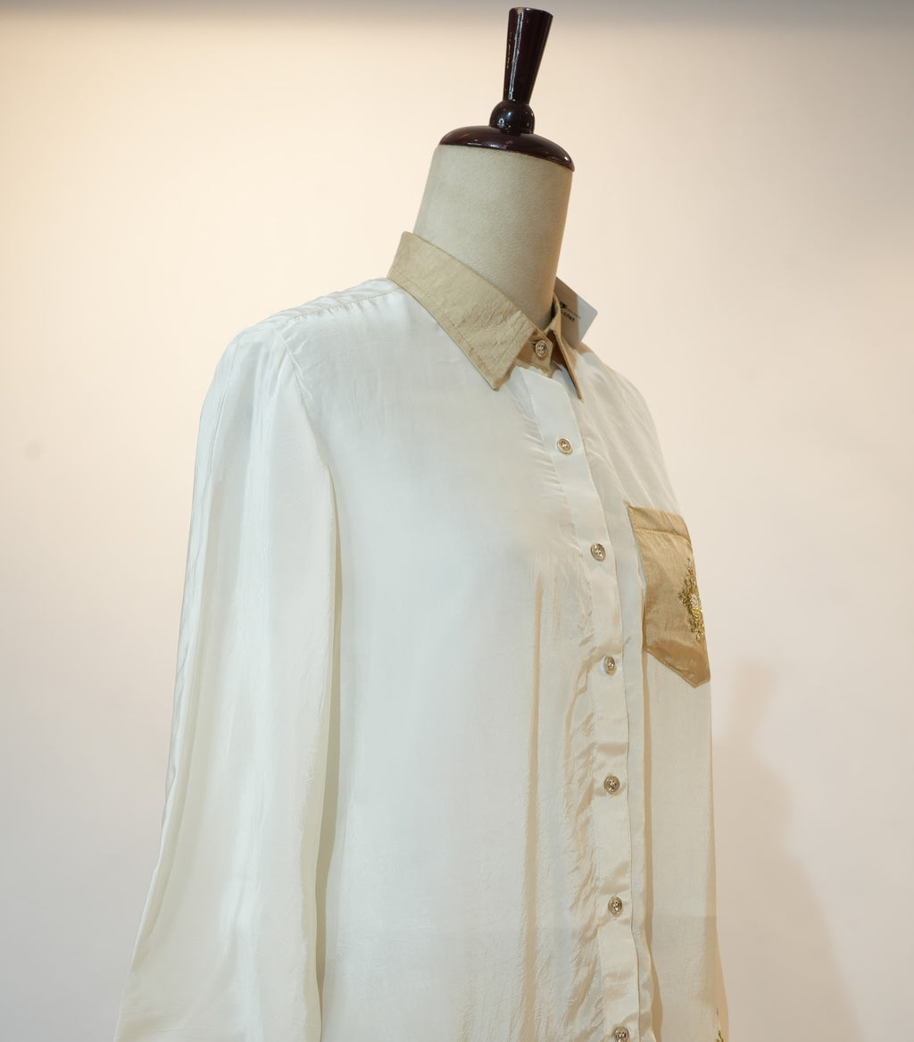 Ivory & Gold Embroidered Co-ord Set