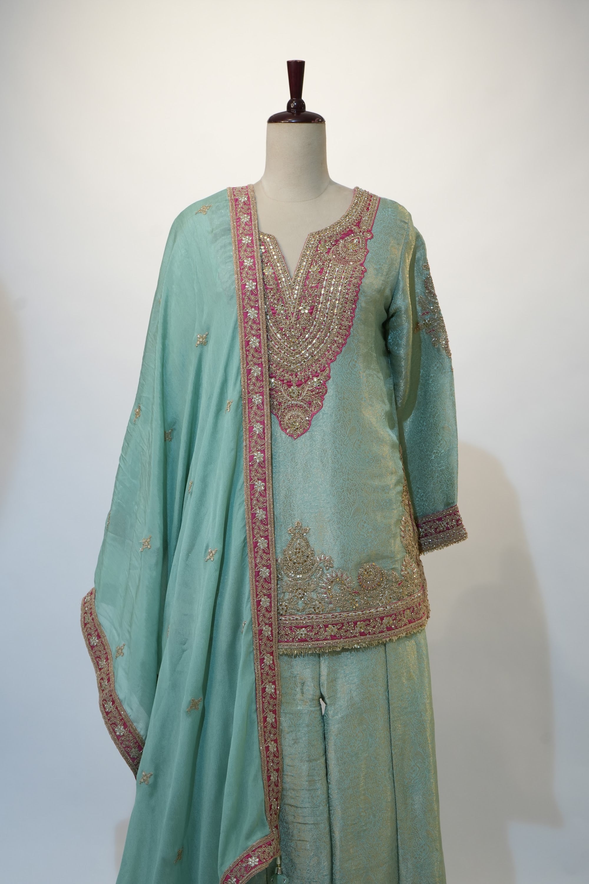 Mint Green Gota Patti Suit Set