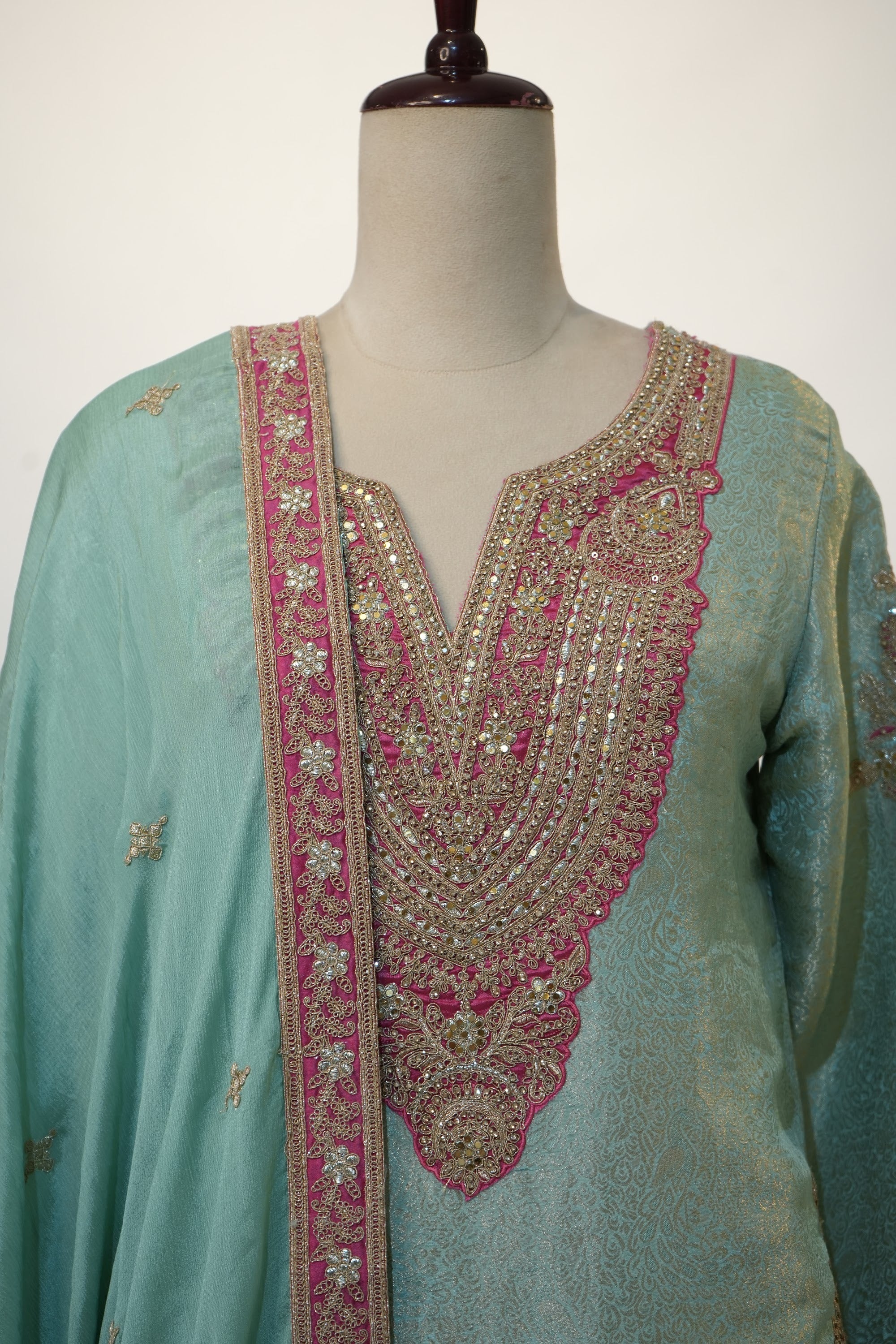 Mint Green Gota Patti Suit Set