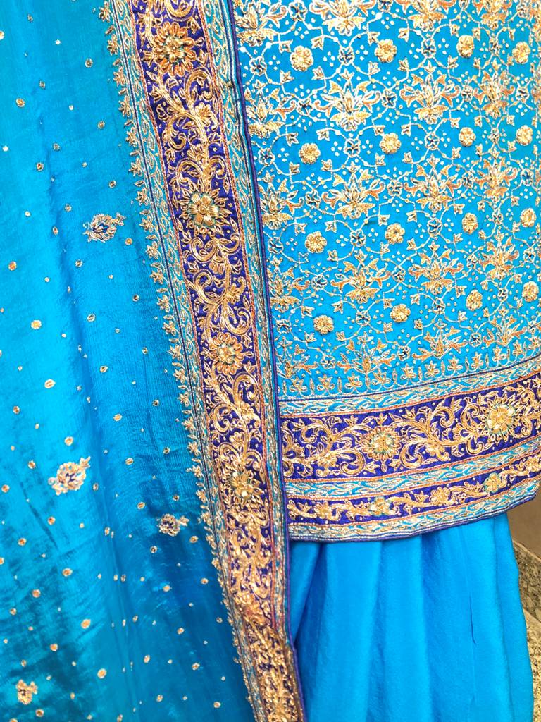 Crepe Embroidered Unstitch Suit