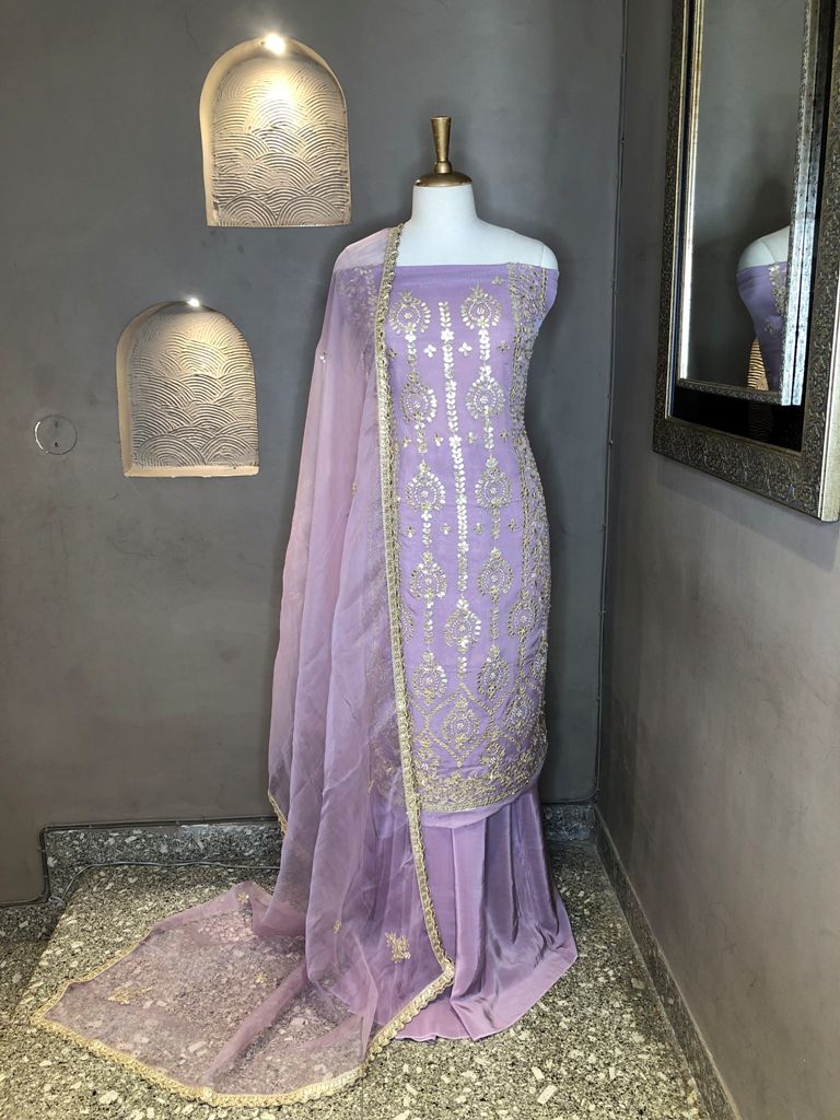 Organza Unstitch Suit