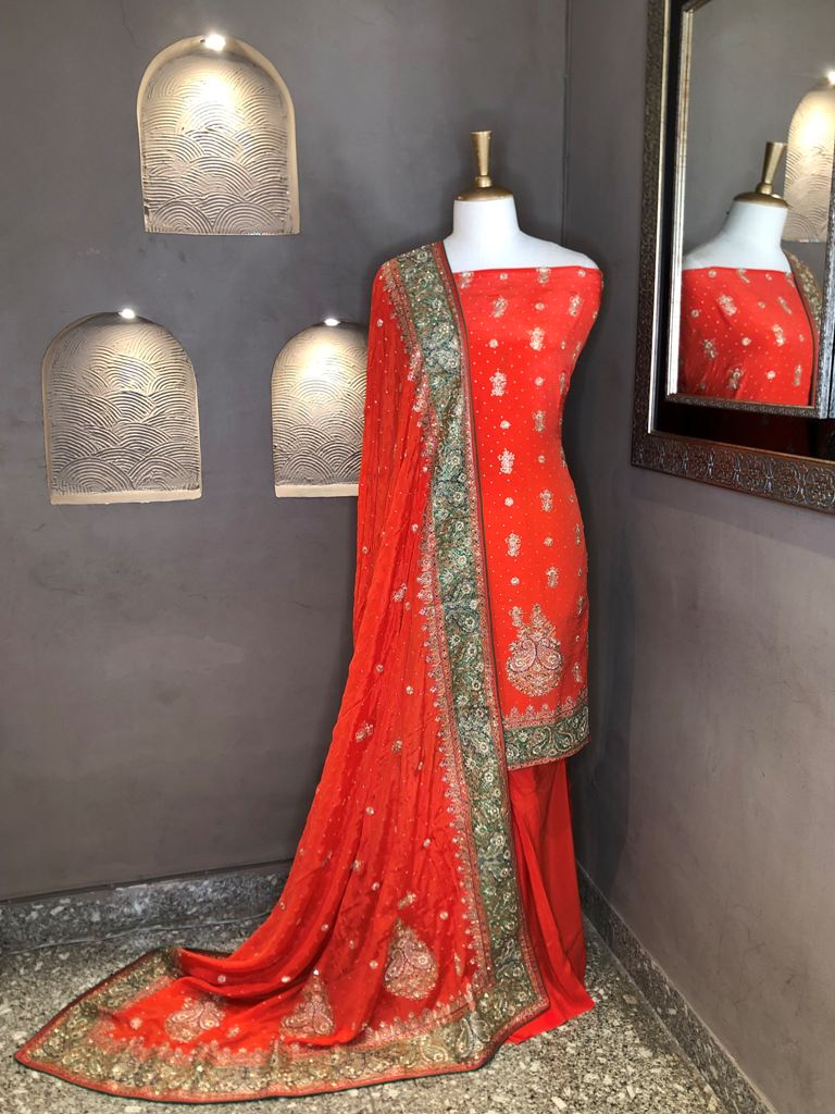Ritu Kumar Embroidered Unstitch Suit