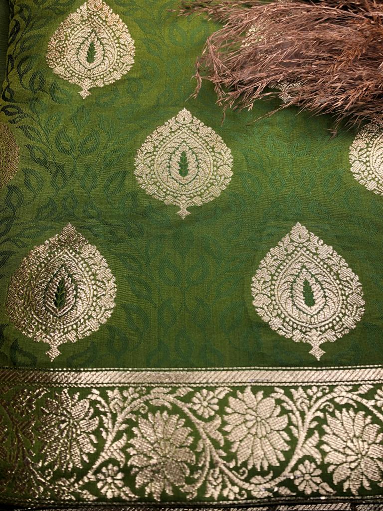 Banarasi Silk Unstitched Suit