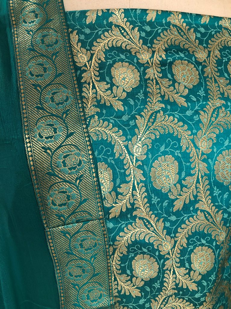 Banarasi Silk Unstitched Suit