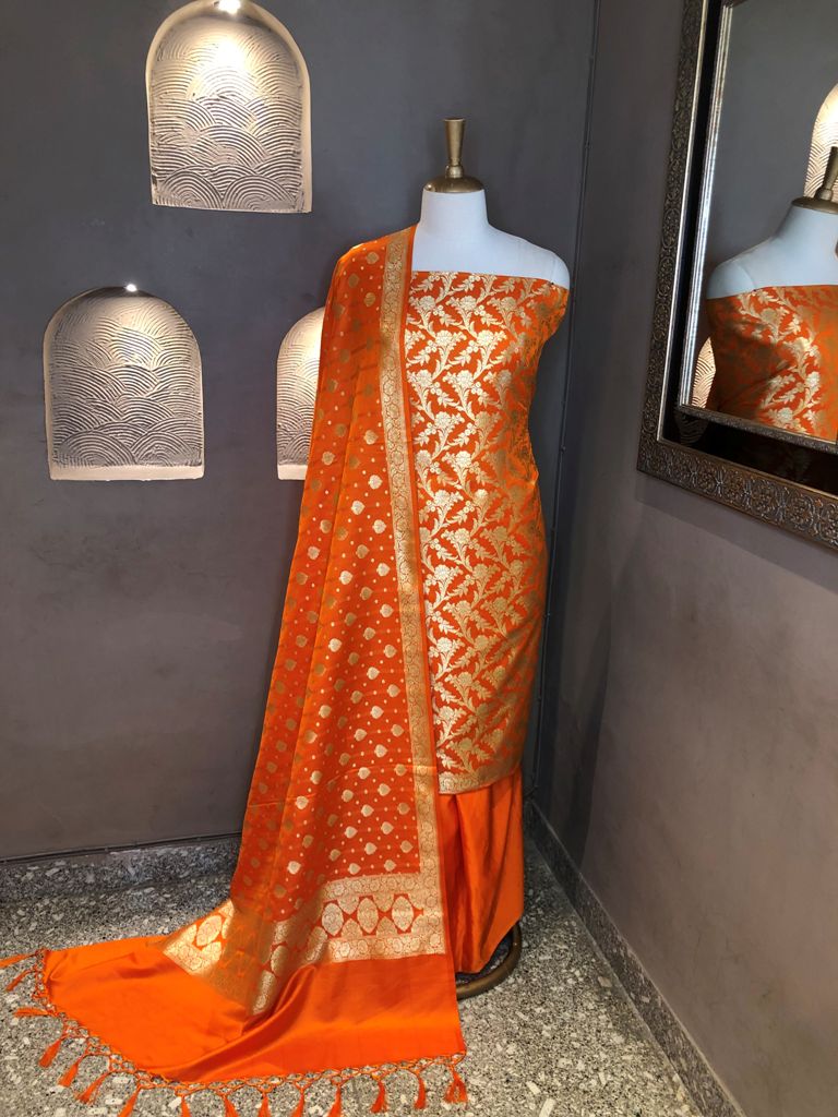 Banarsi Silk Unstitch Suit