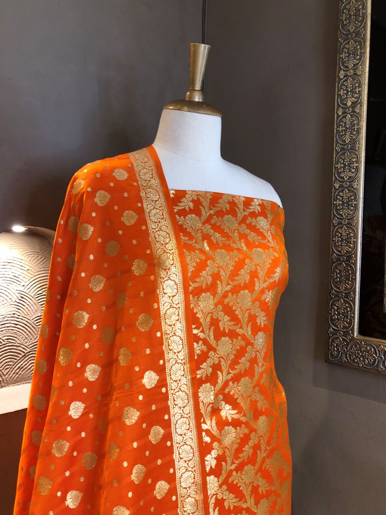 Banarsi Silk Unstitch Suit