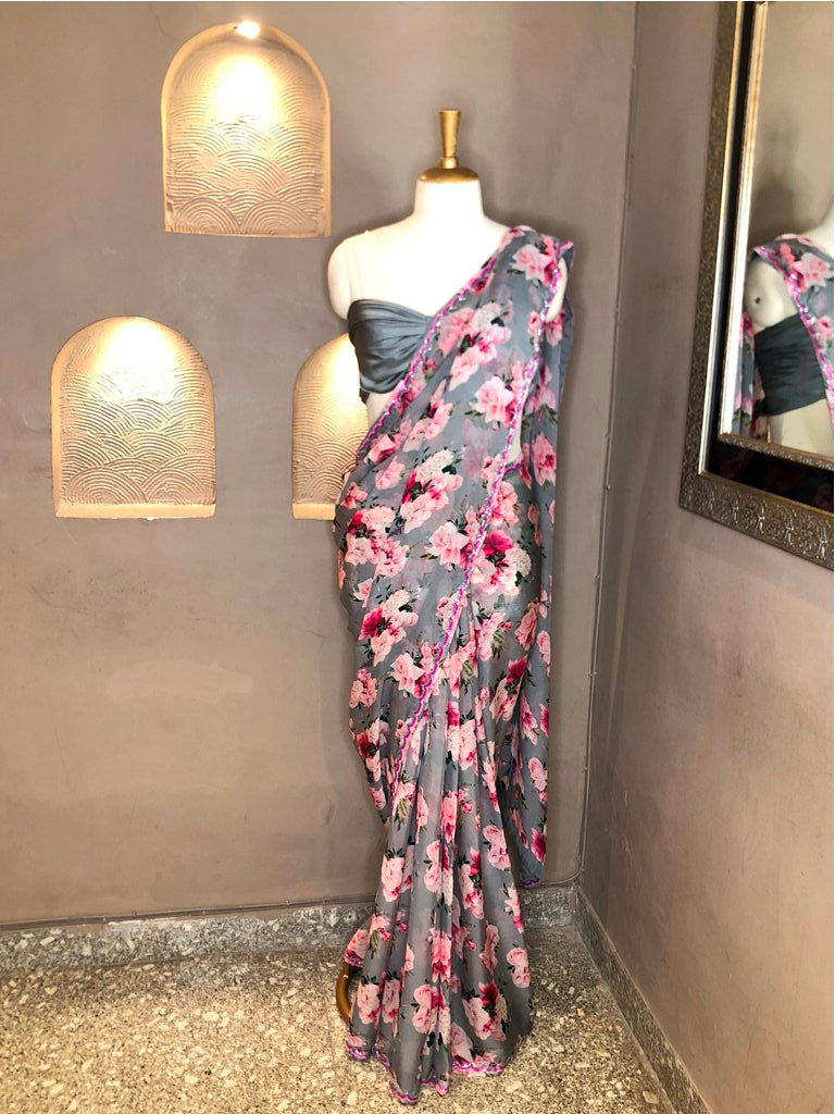 Organza Printed Saree
