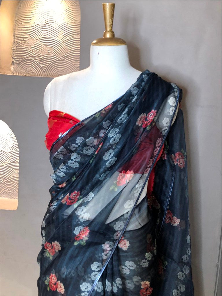 Organza Printed Saree