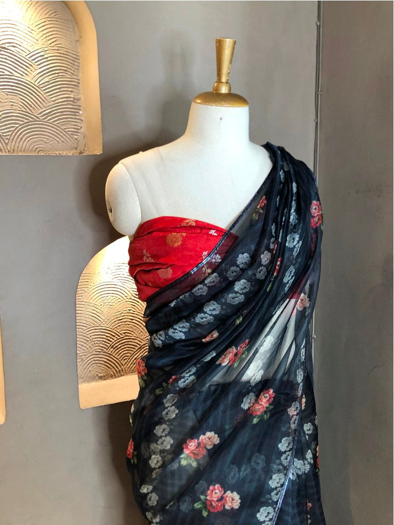 Organza Printed Saree