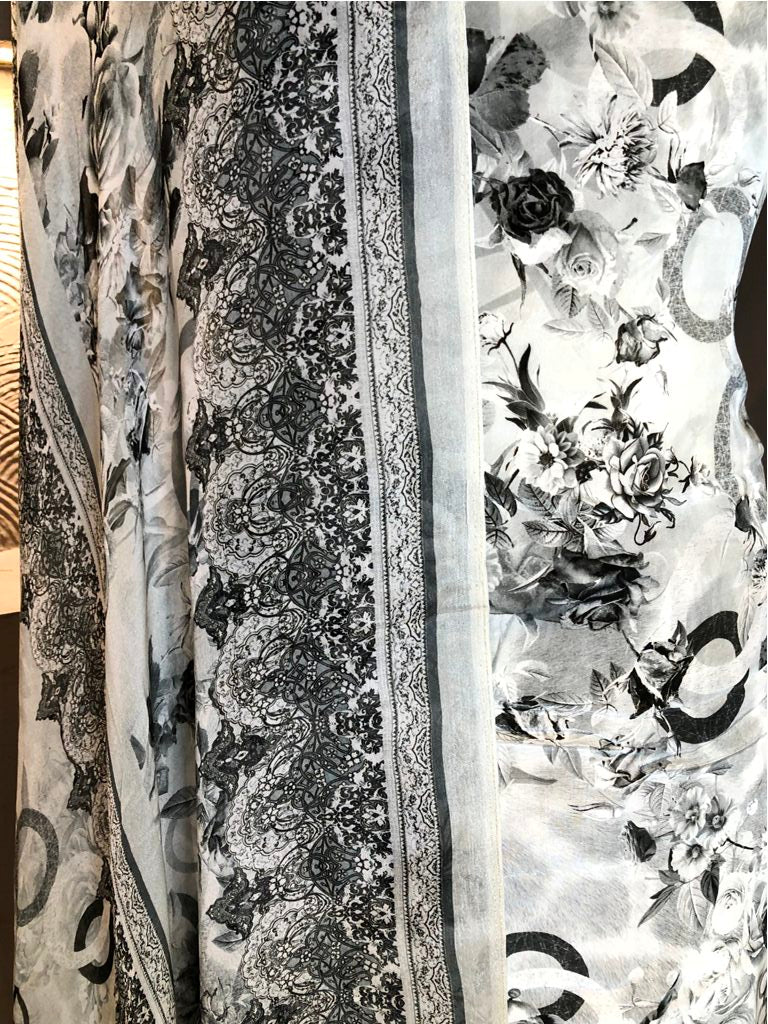 Printed Crepe Unstitched Suit