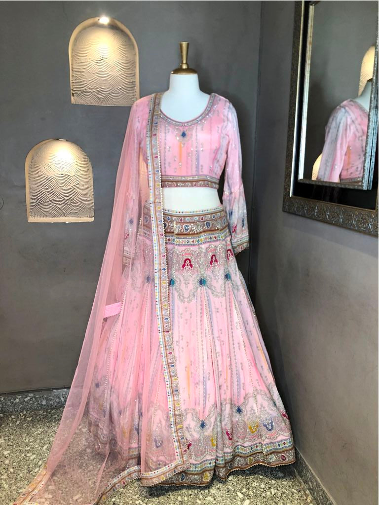Crop Top With Lehenga