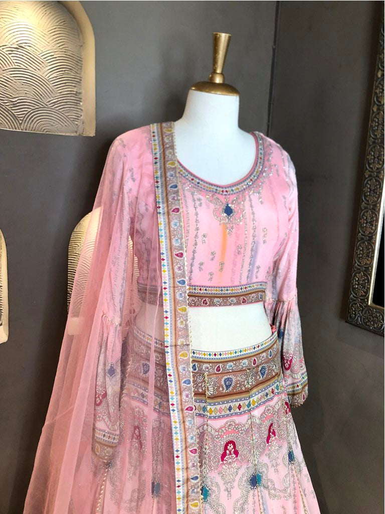 Crop Top With Lehenga