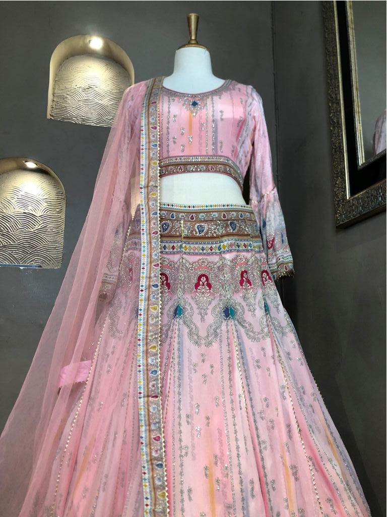 Crop Top With Lehenga
