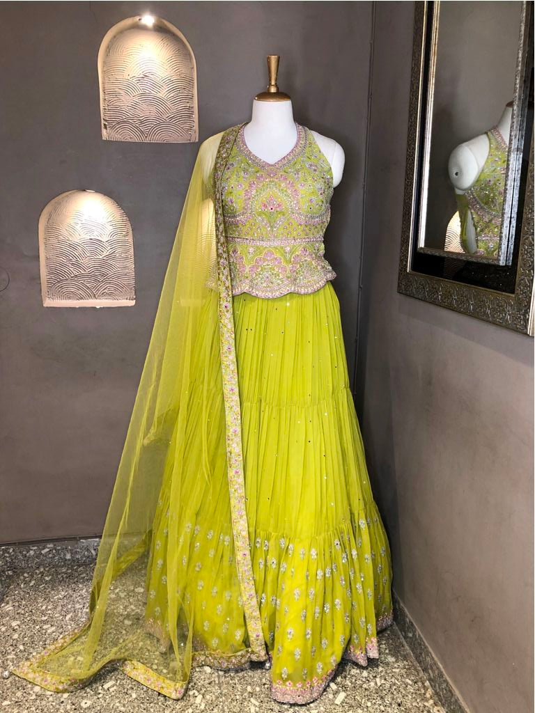 Crop Top With Lehenga