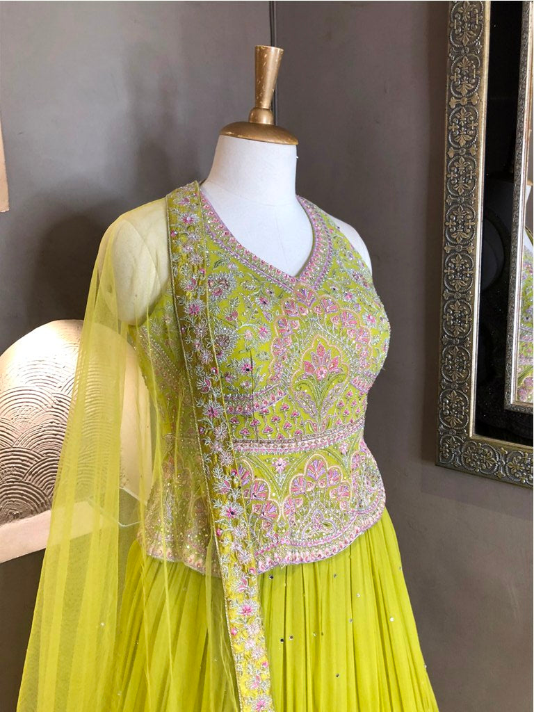 Crop Top With Lehenga